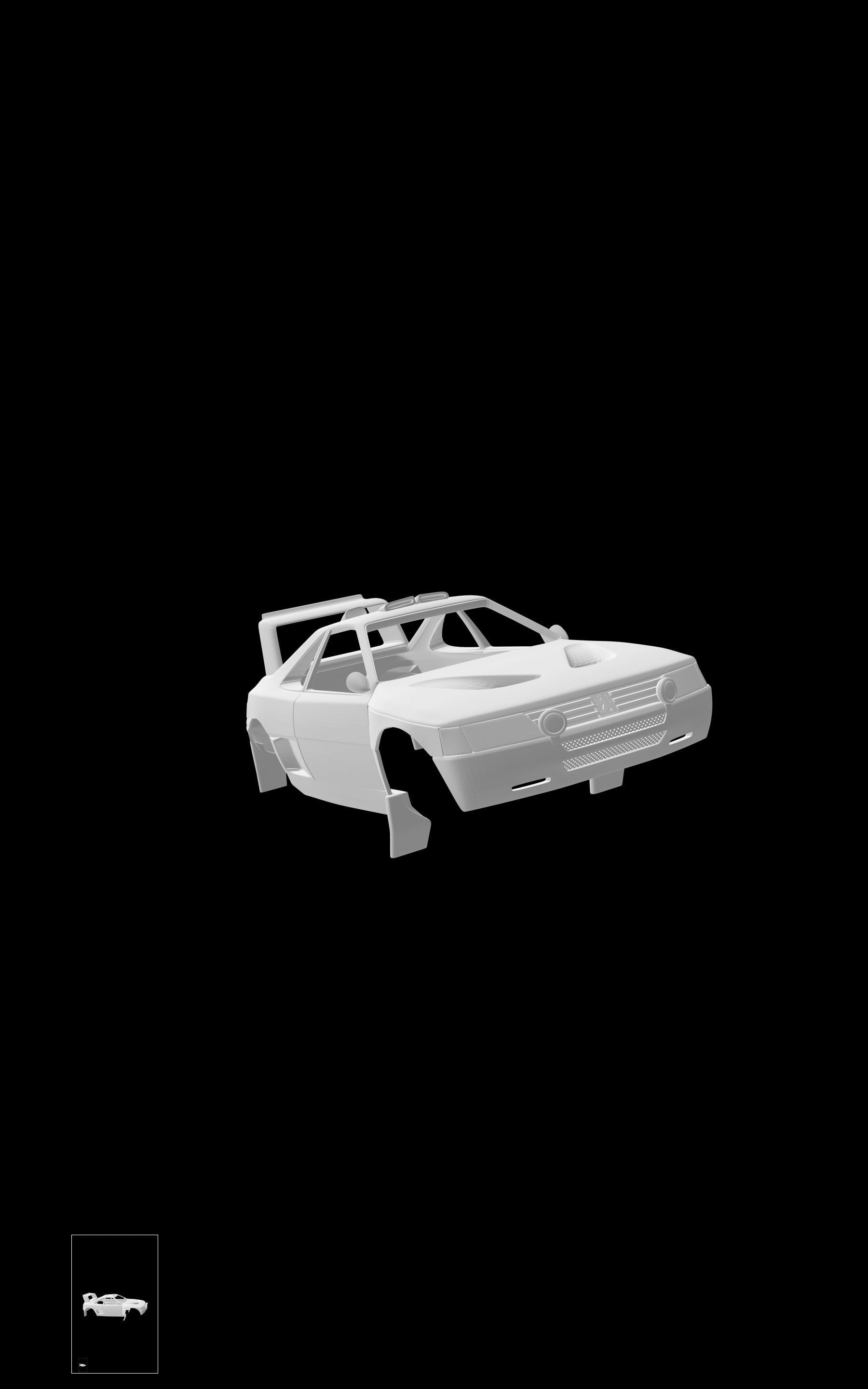Peugeot 405 T16 3D print model_8