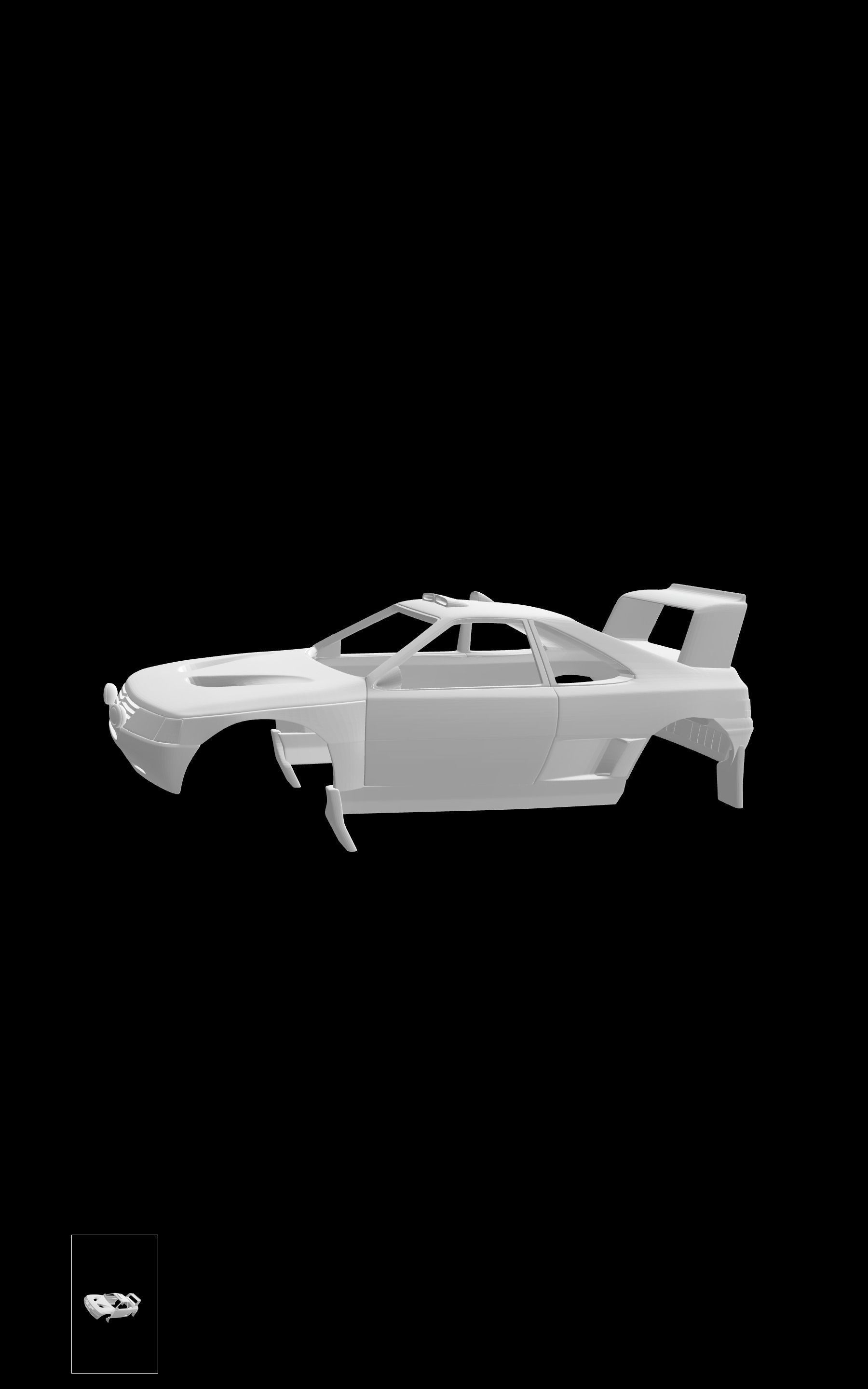 Peugeot 405 T16 3D print model_1