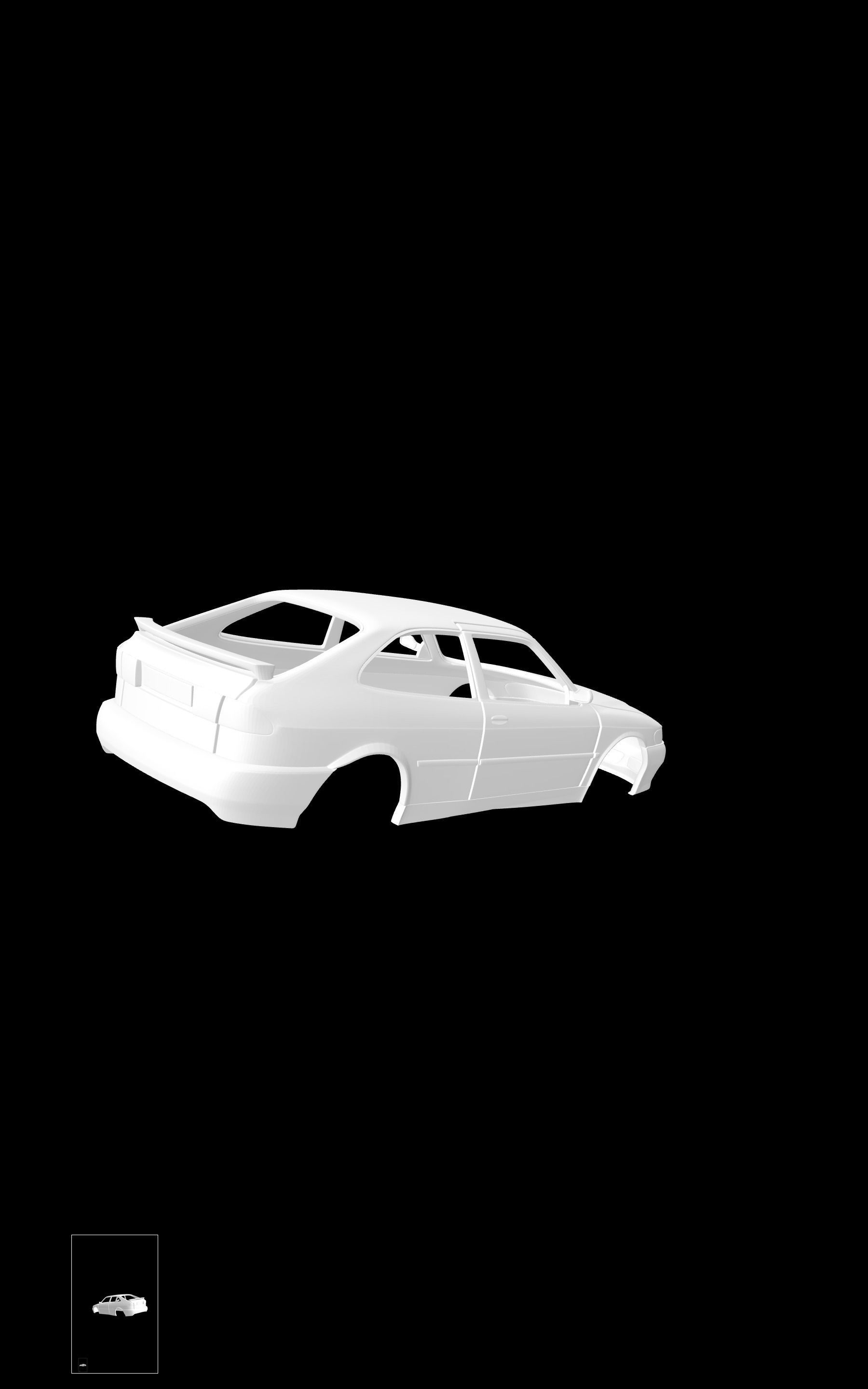 SAAB 9-3 viggen 3D print model_3