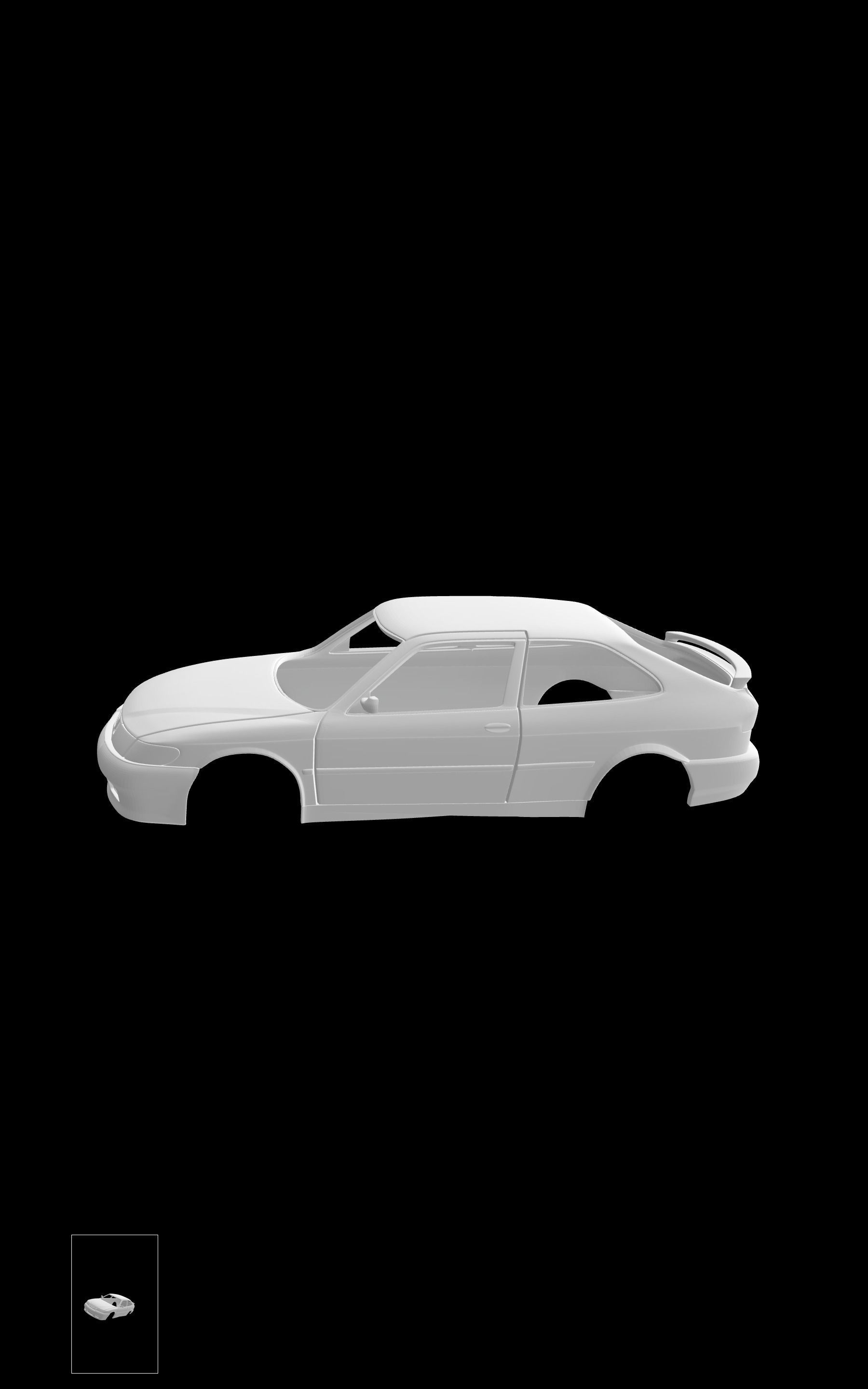 SAAB 9-3 viggen 3D print model_1