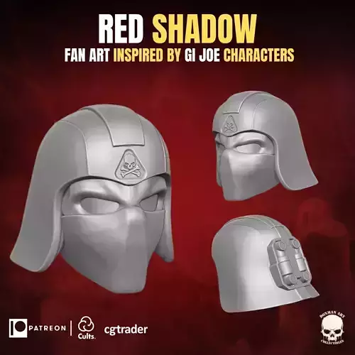 Red Shadow Head 3D printable file