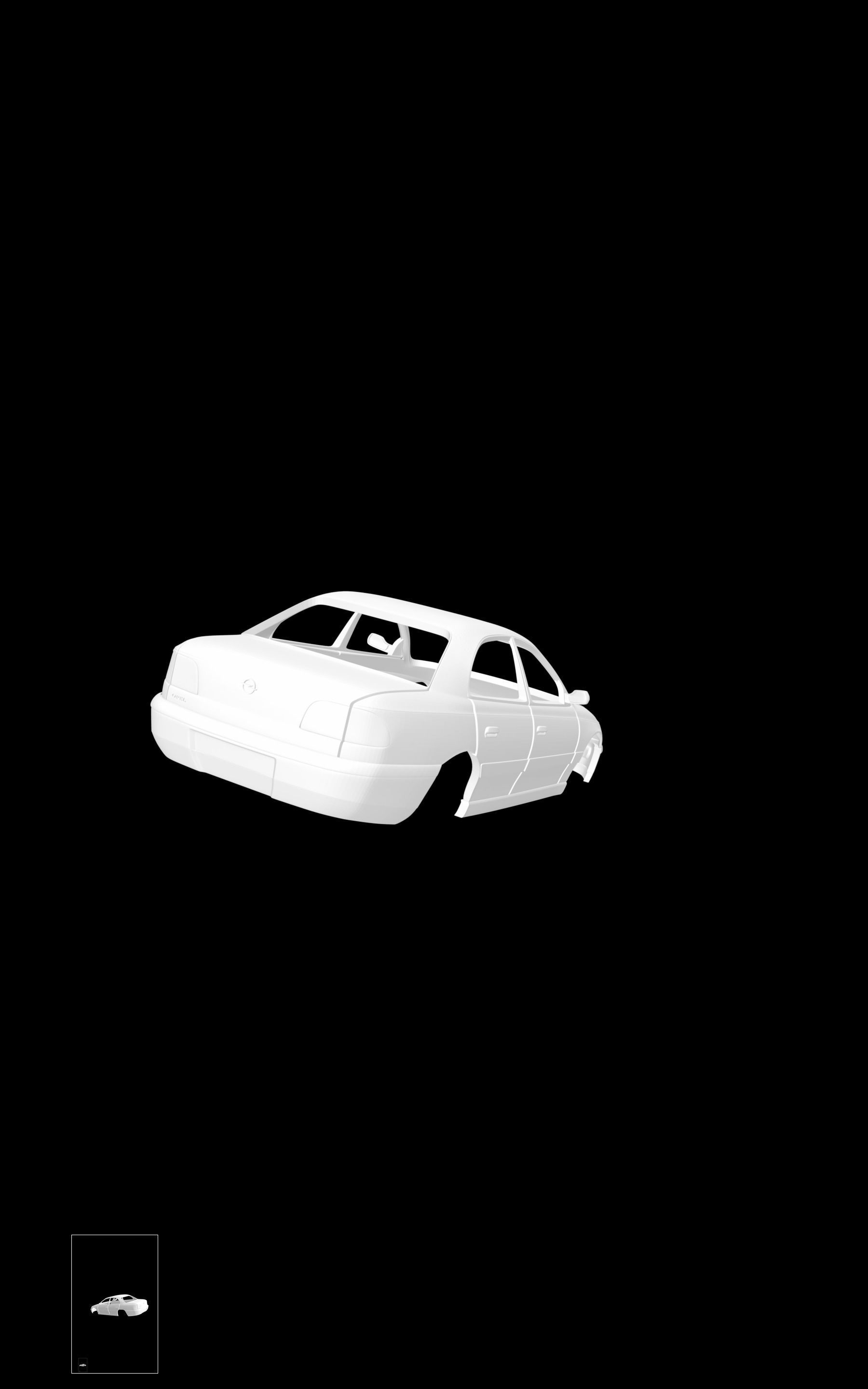 Opel Omega B 3D print model_3