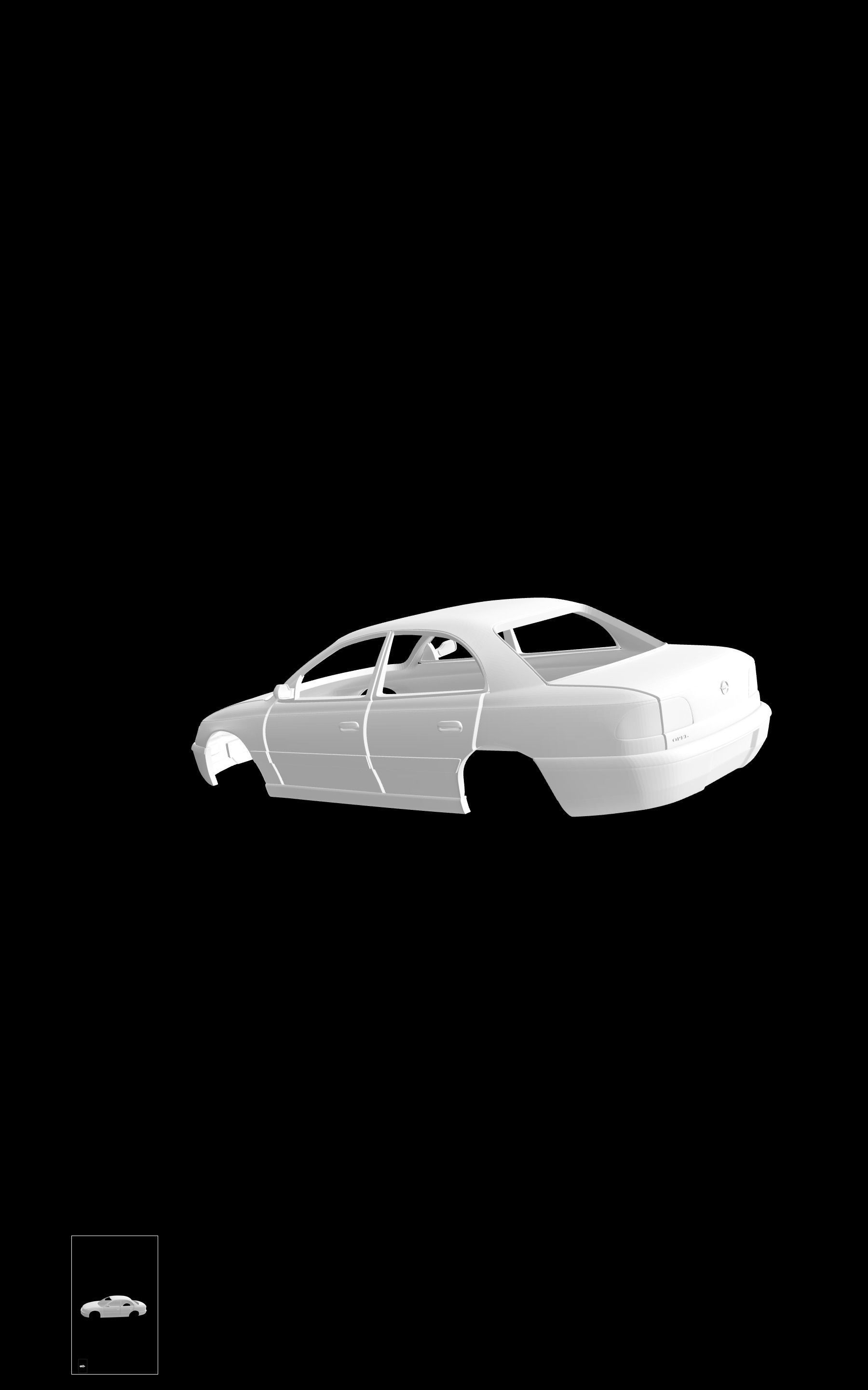 Opel Omega B 3D print model_2
