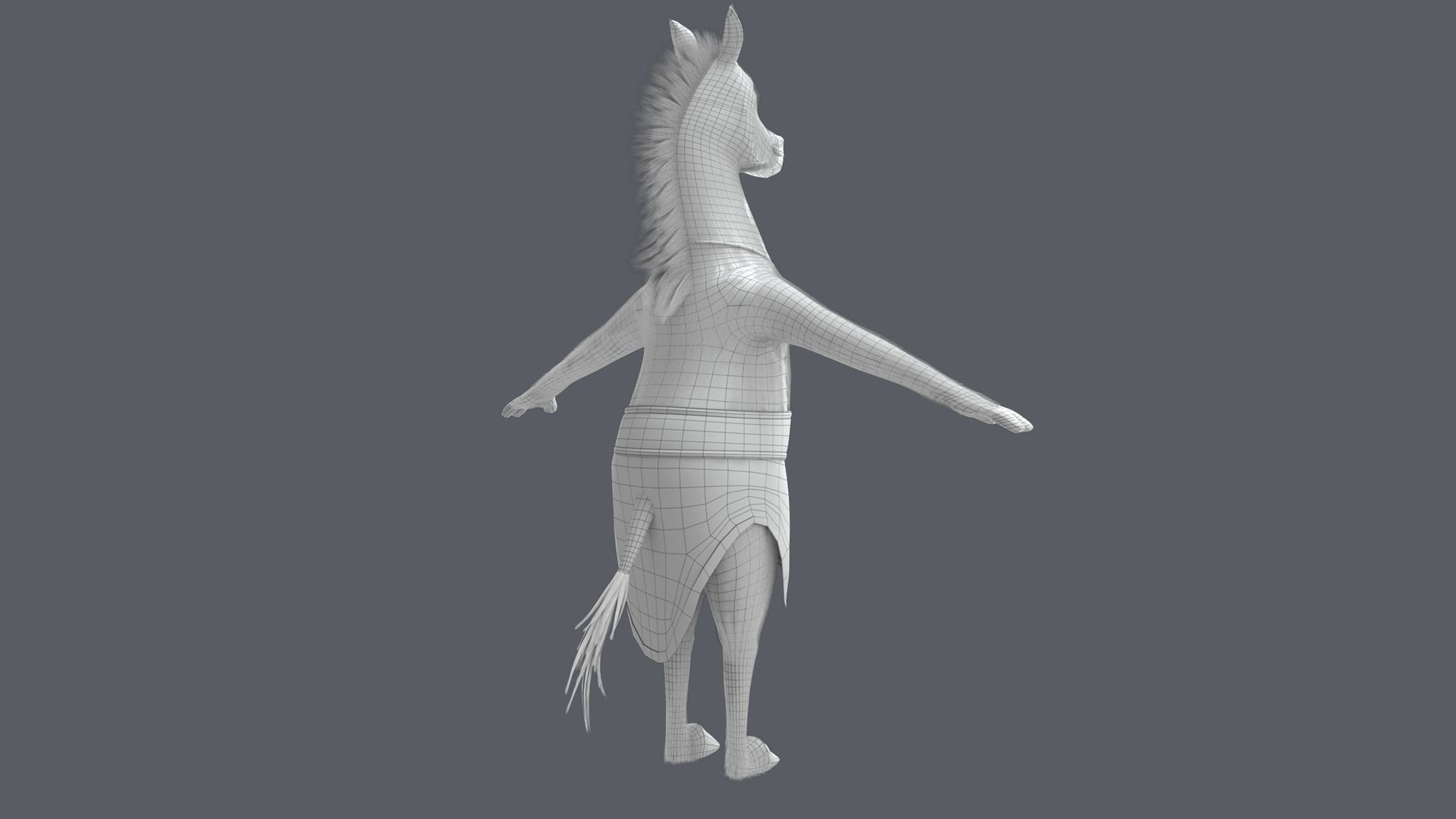 Cartoon Donkey Rigged 3D model_24