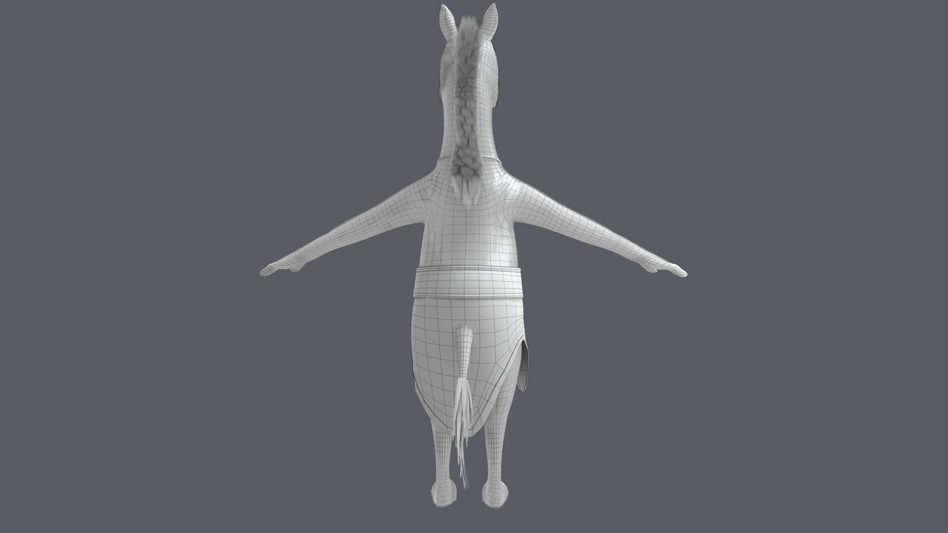 Cartoon Donkey Rigged 3D model_25