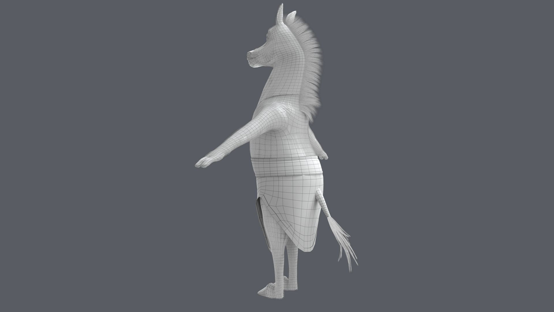 Cartoon Donkey Rigged 3D model_26