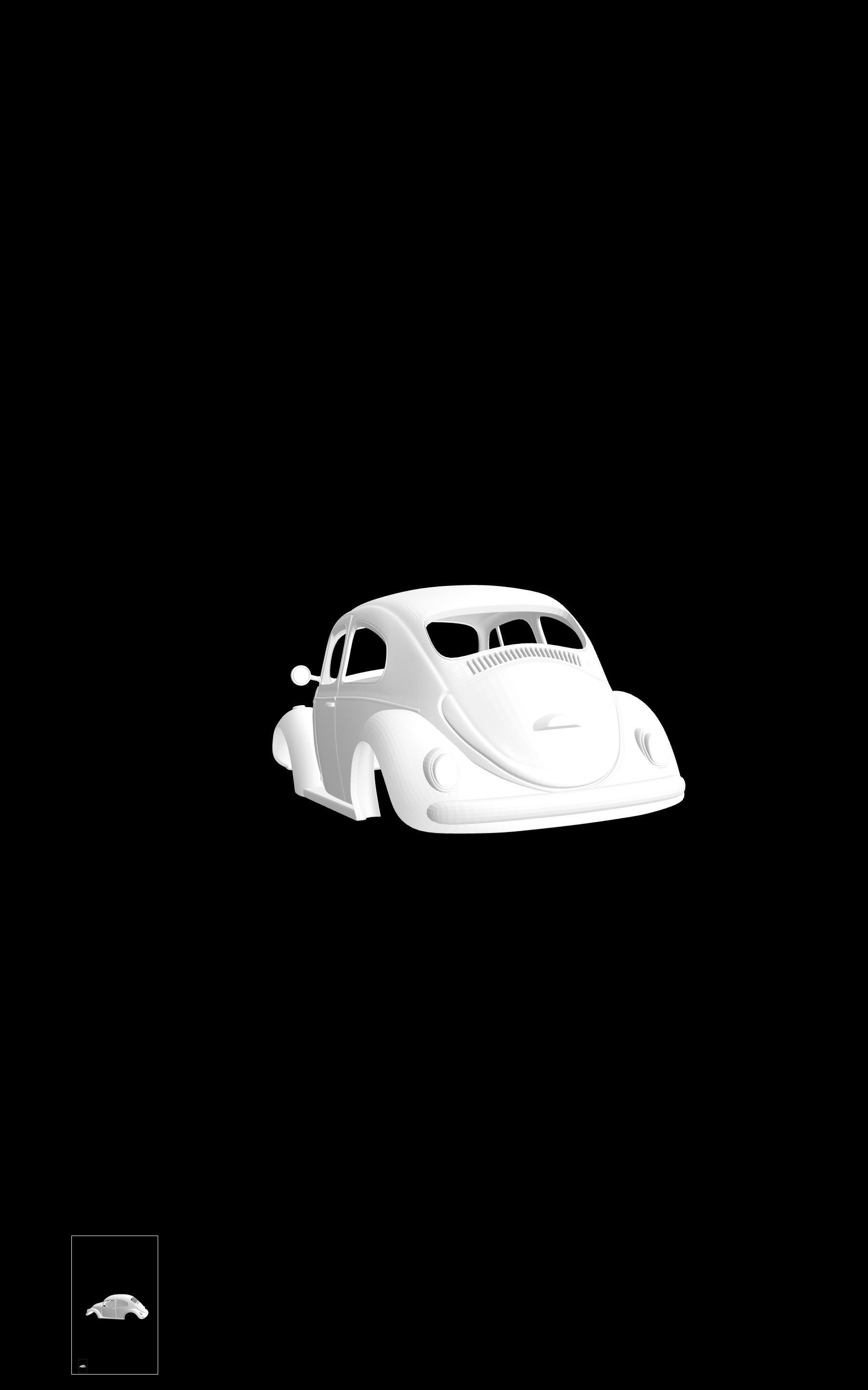 Volkswagen Beetle 3D print model_3