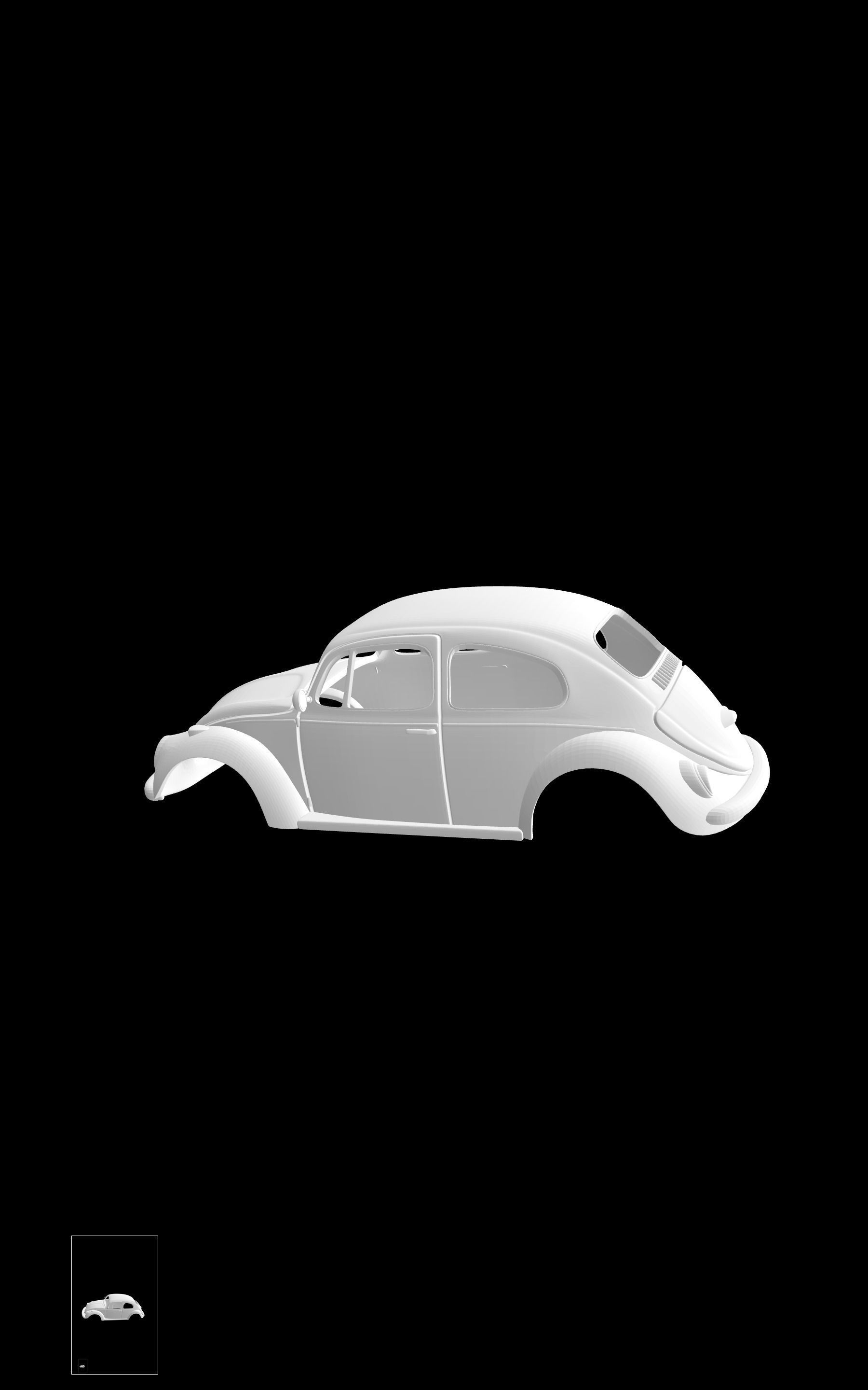 Volkswagen Beetle 3D print model_2