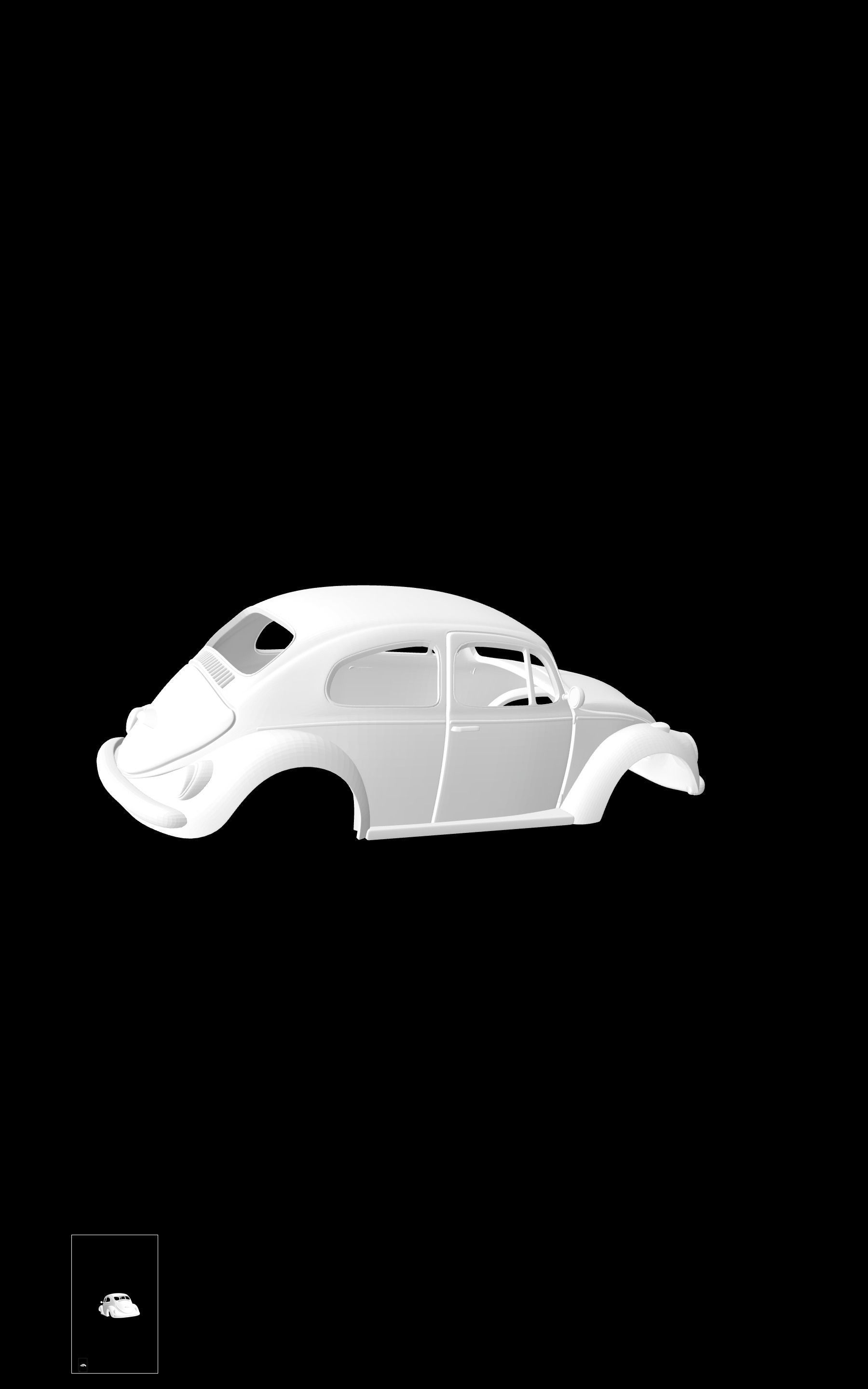 Volkswagen Beetle 3D print model_4