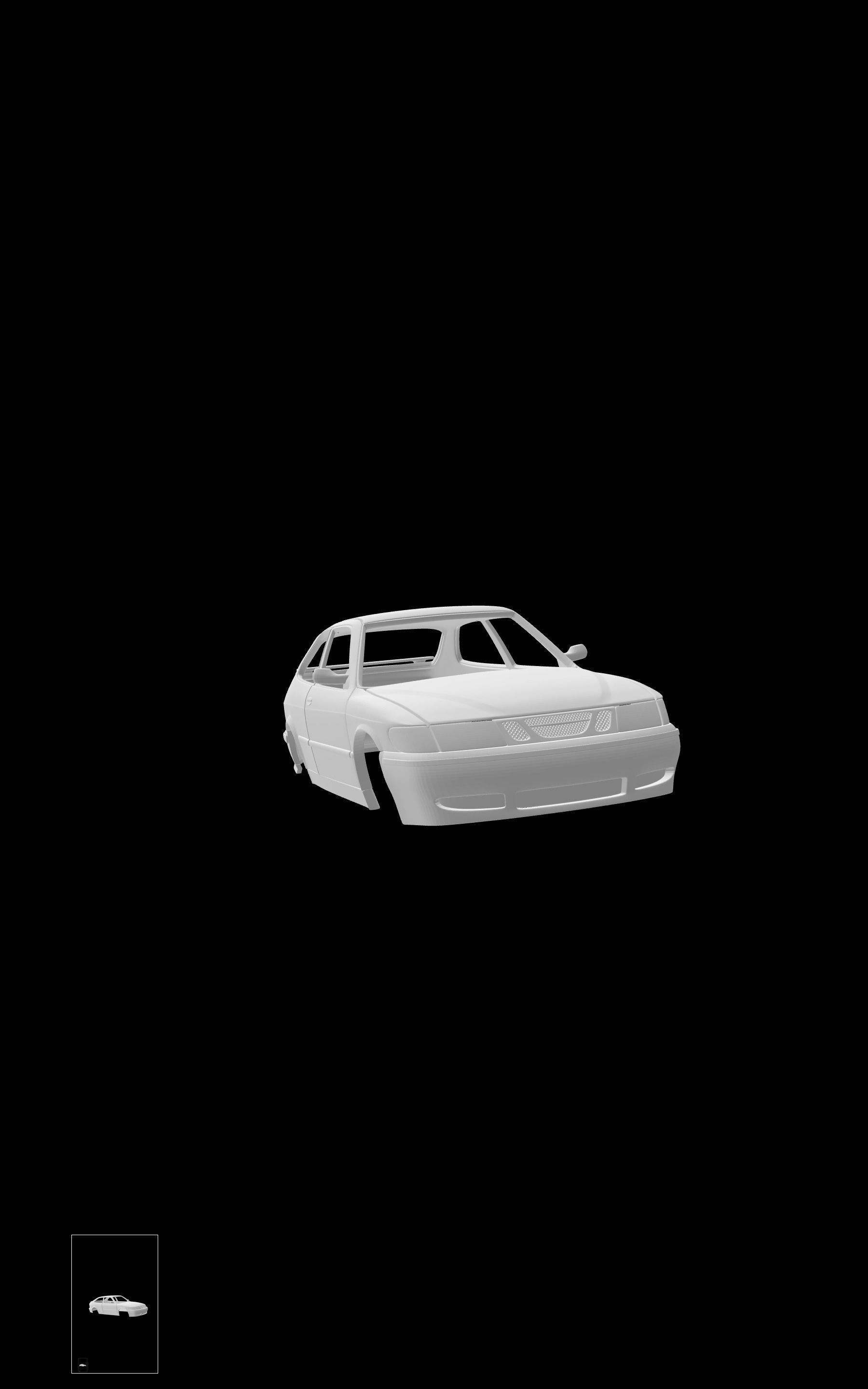 SAAB 9-3 Coupe 3D print model_7