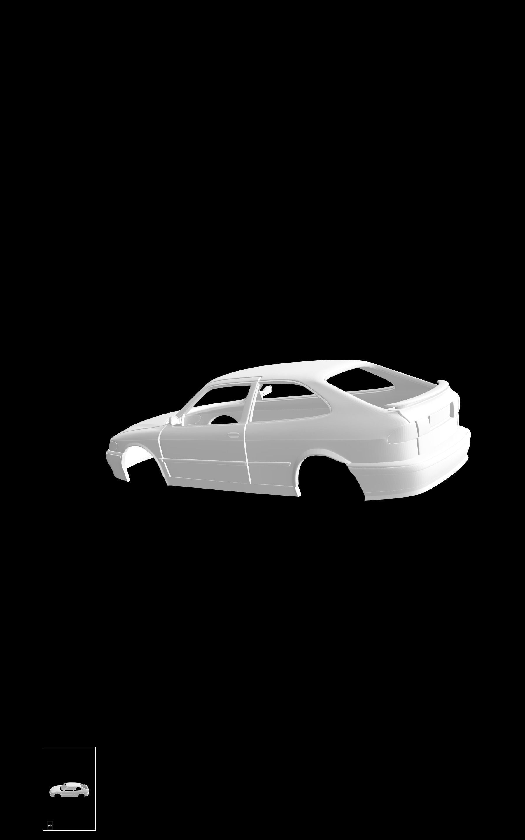 SAAB 9-3 Coupe 3D print model_2