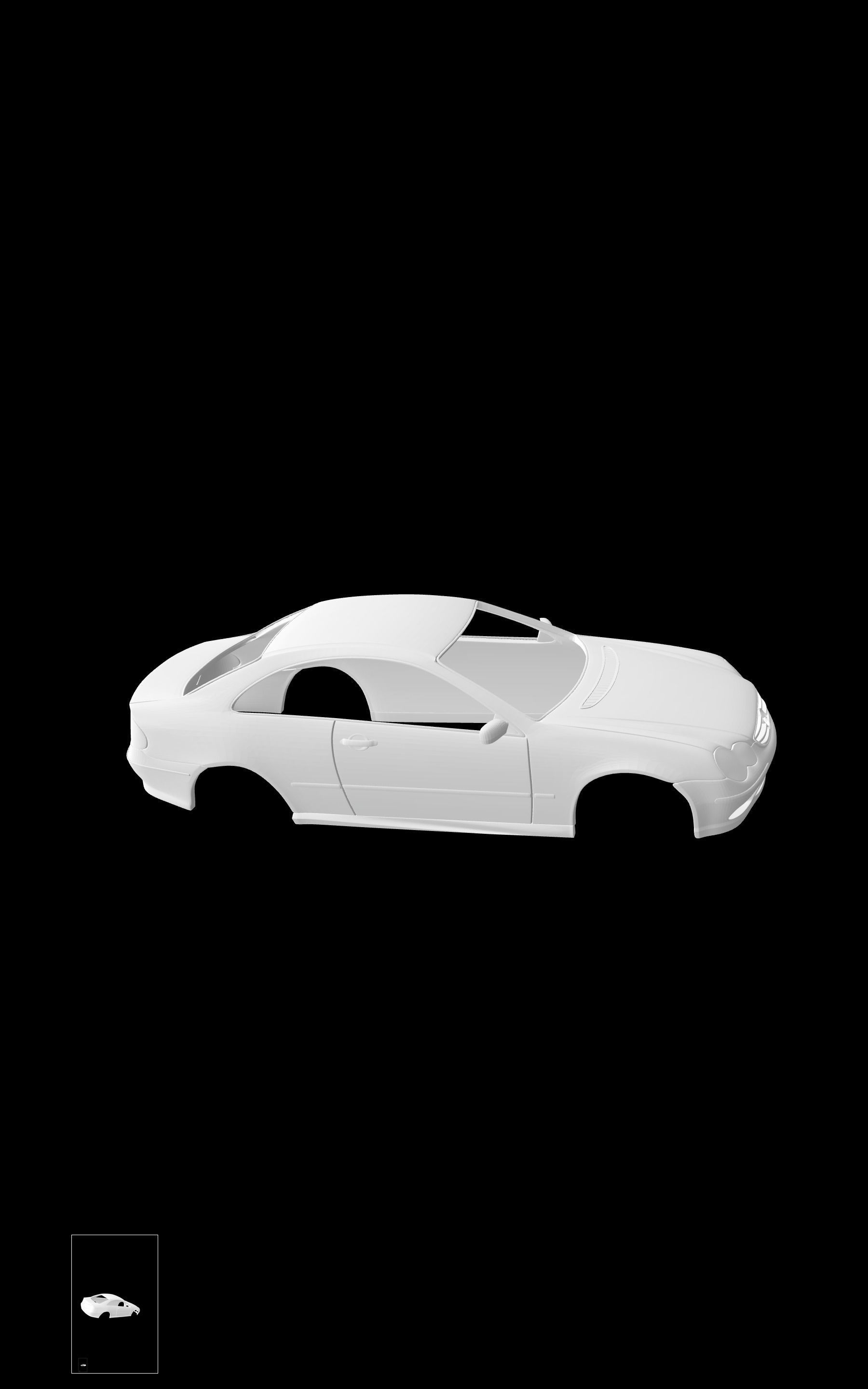 Mercedes Benz C55 AMG w209 3D print model_4