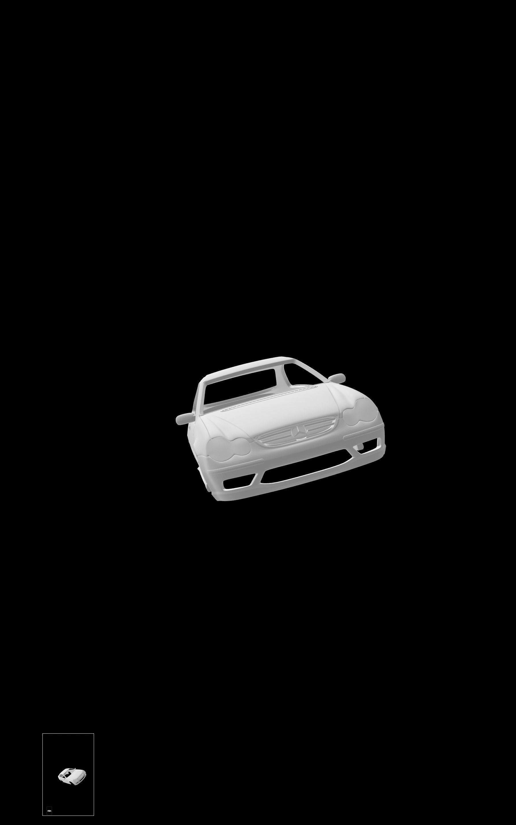 Mercedes Benz C55 AMG w209 3D print model_6