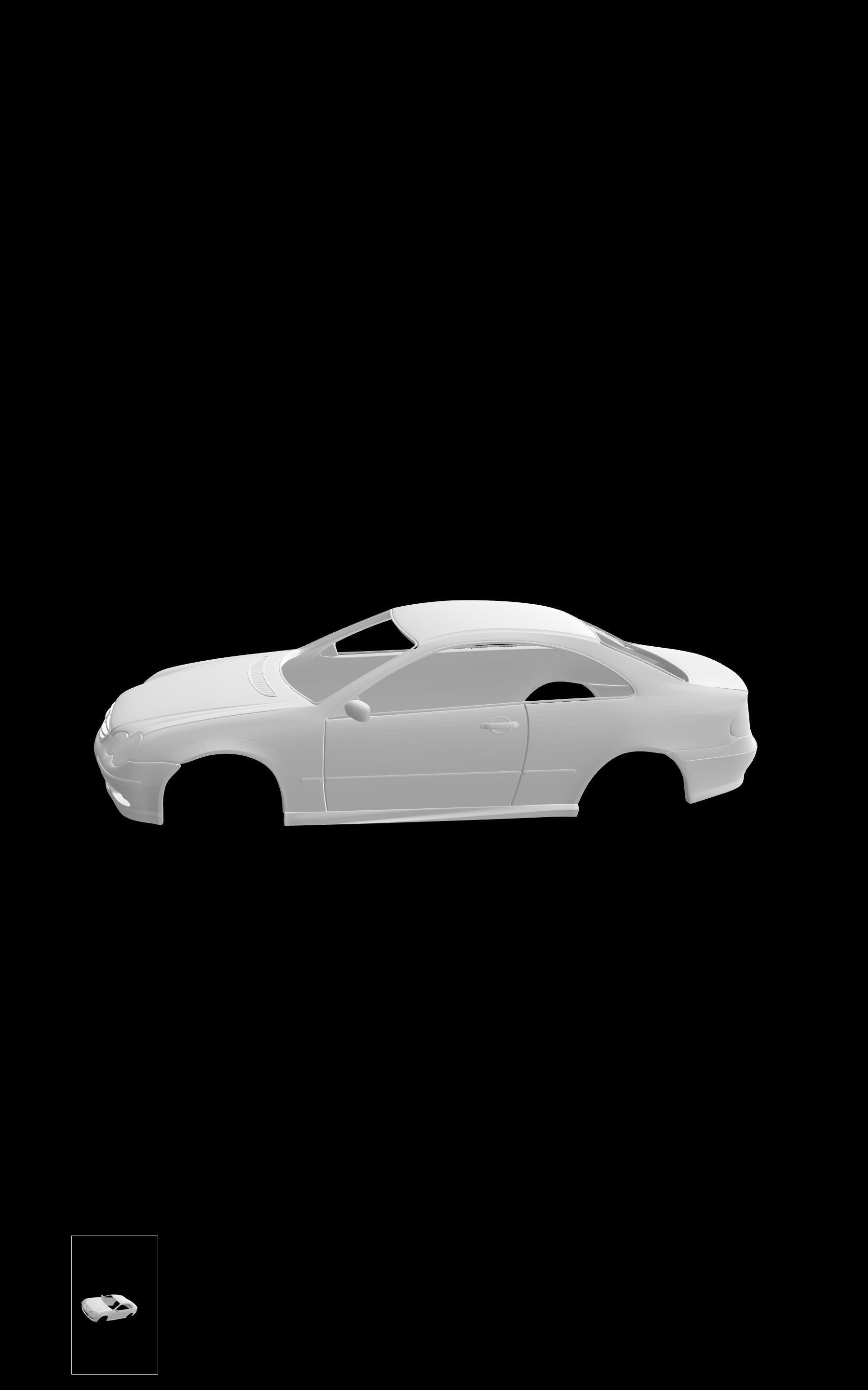 Mercedes Benz C55 AMG w209 3D print model_1