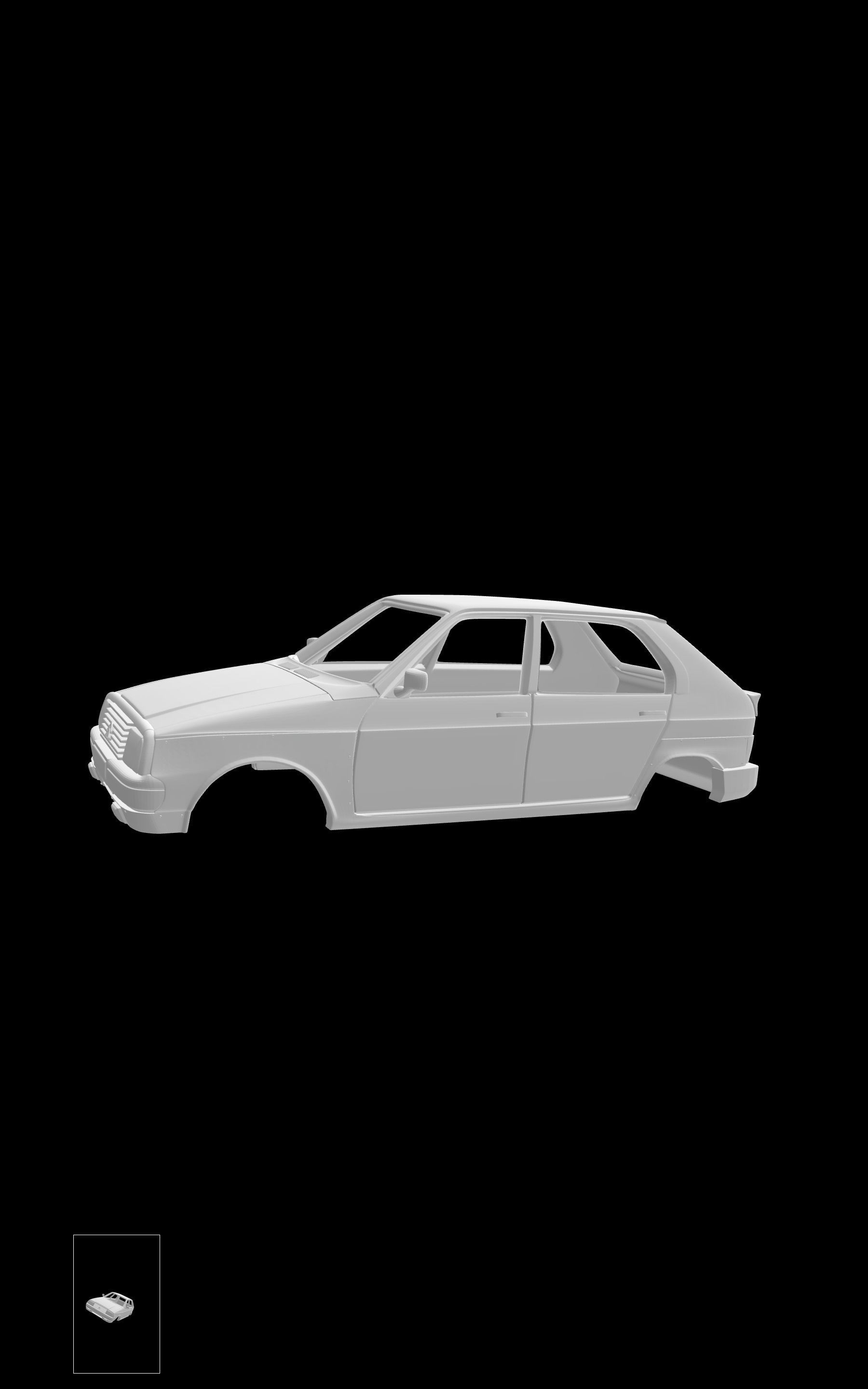 Citroen visa Chrono 3D print model_1