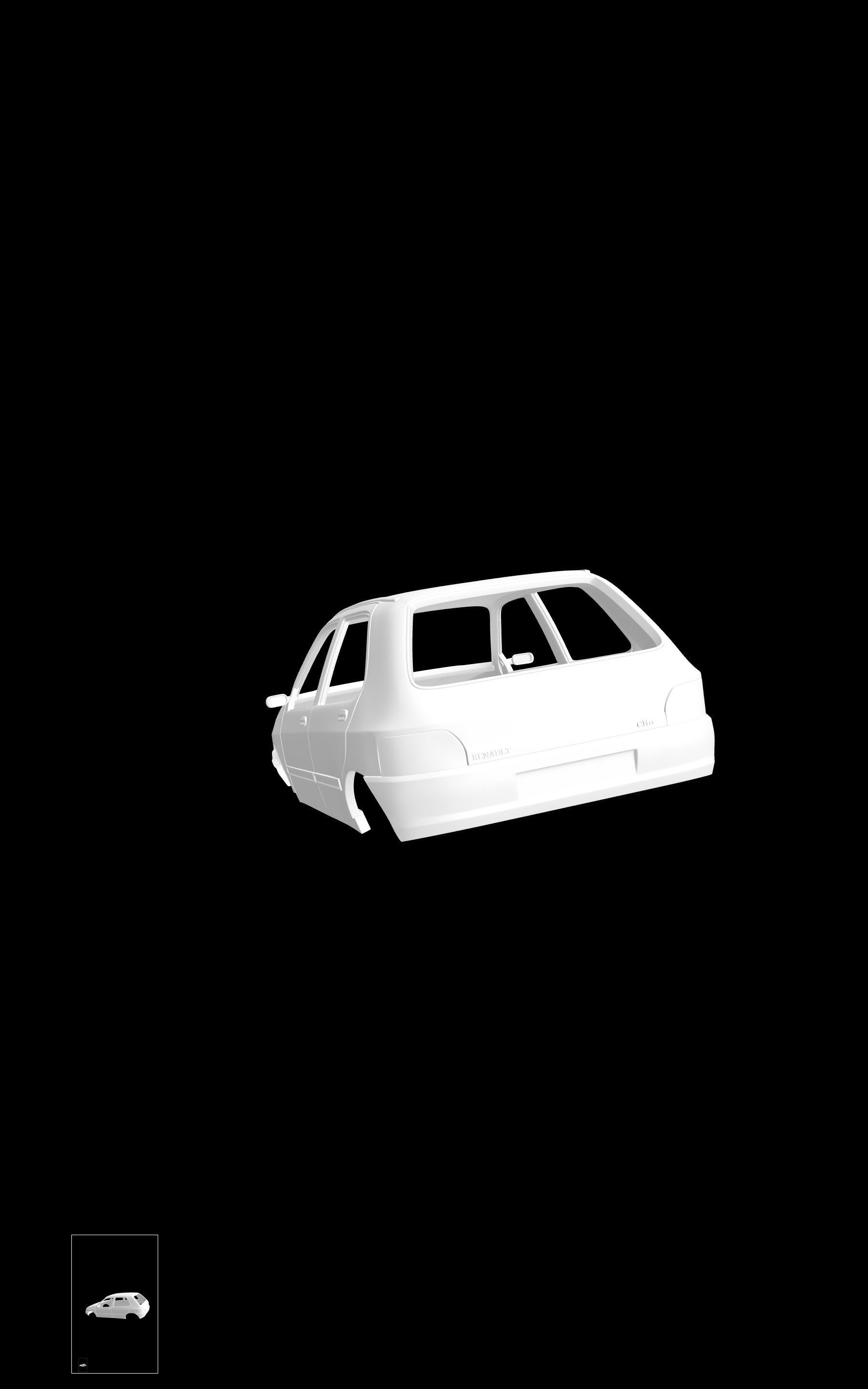 Renault clio 5doors 3D print model_3
