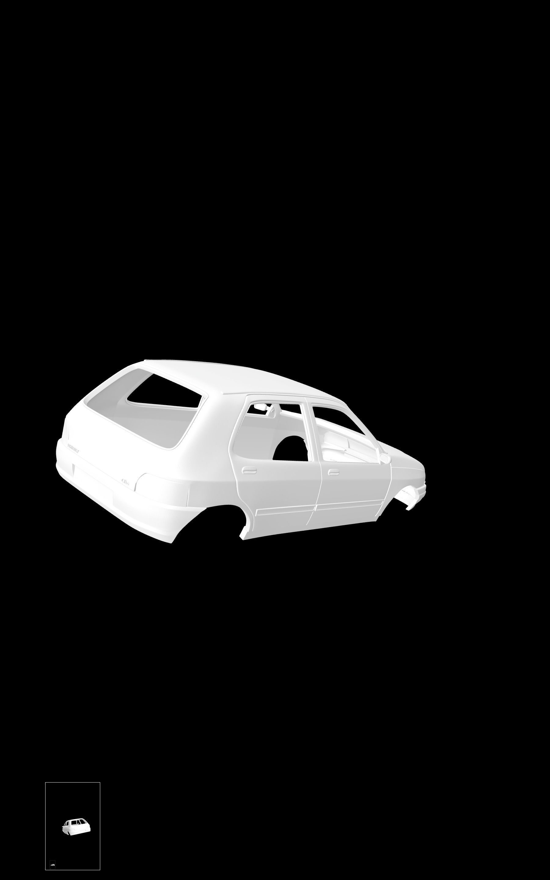 Renault clio 5doors 3D print model_4