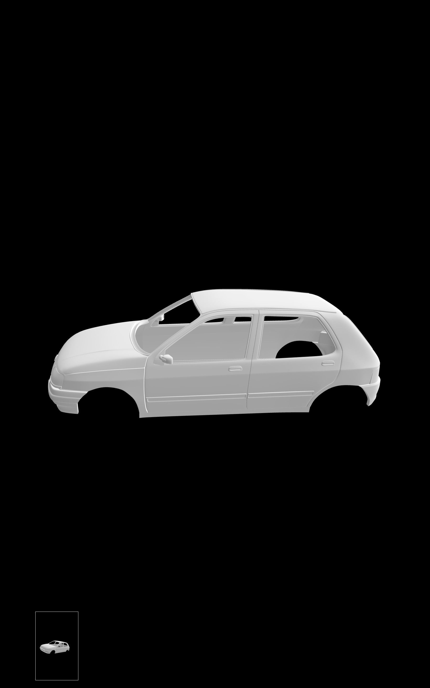 Renault clio 5doors 3D print model_2