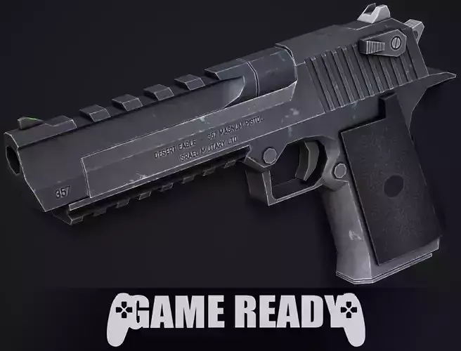 Desert Eagle Pistol - Low Poly Game Ready Low-poly 3D model