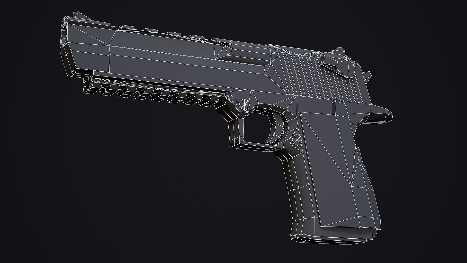 3D model Desert Eagle Pistol - Low Poly Game Ready VR / AR / low-poly ...