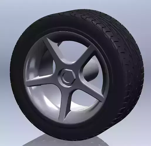 3D-printable wheels for scale model Nazca M12   3D print model