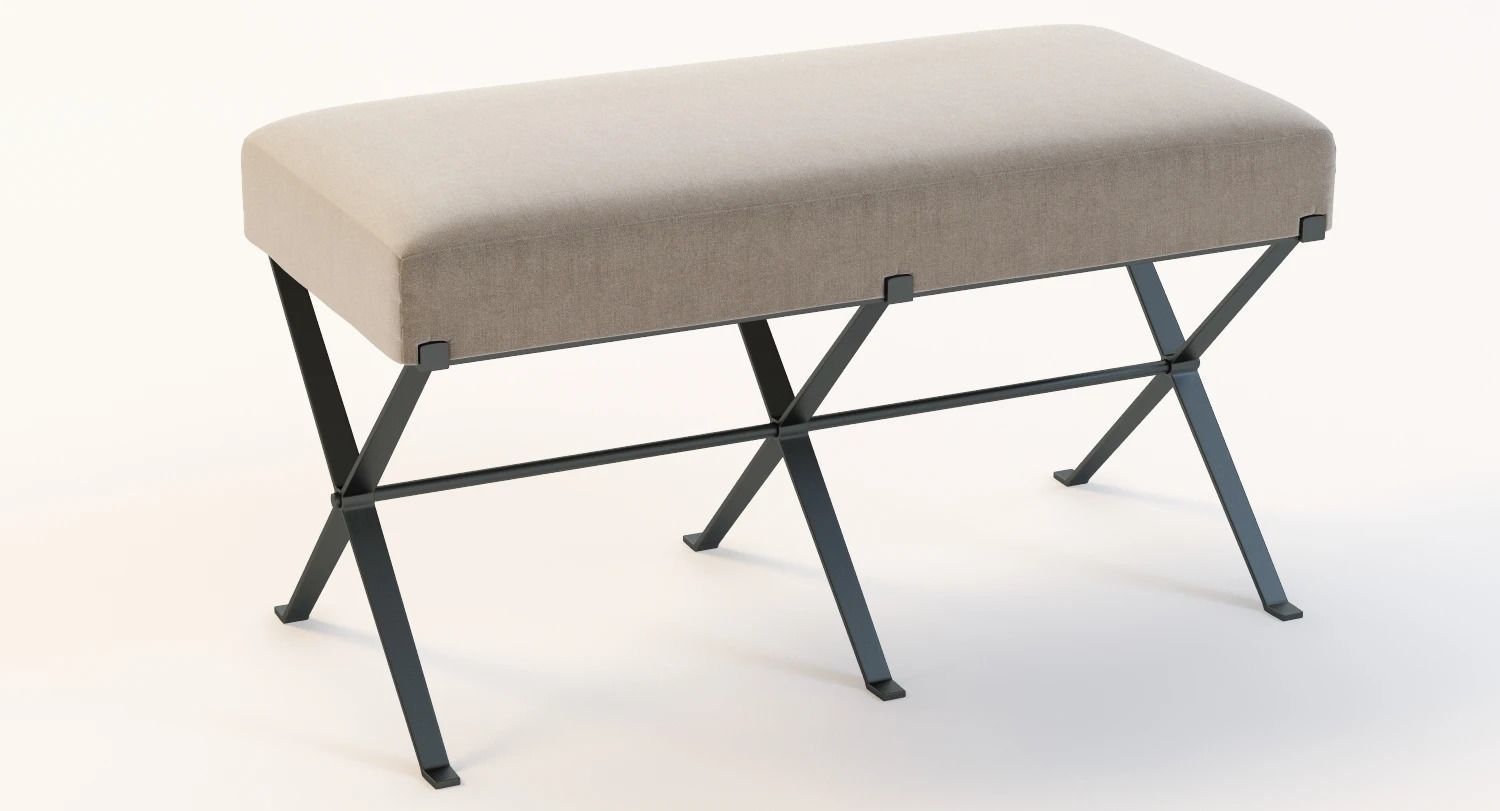 Madame X Bench 3D model_1