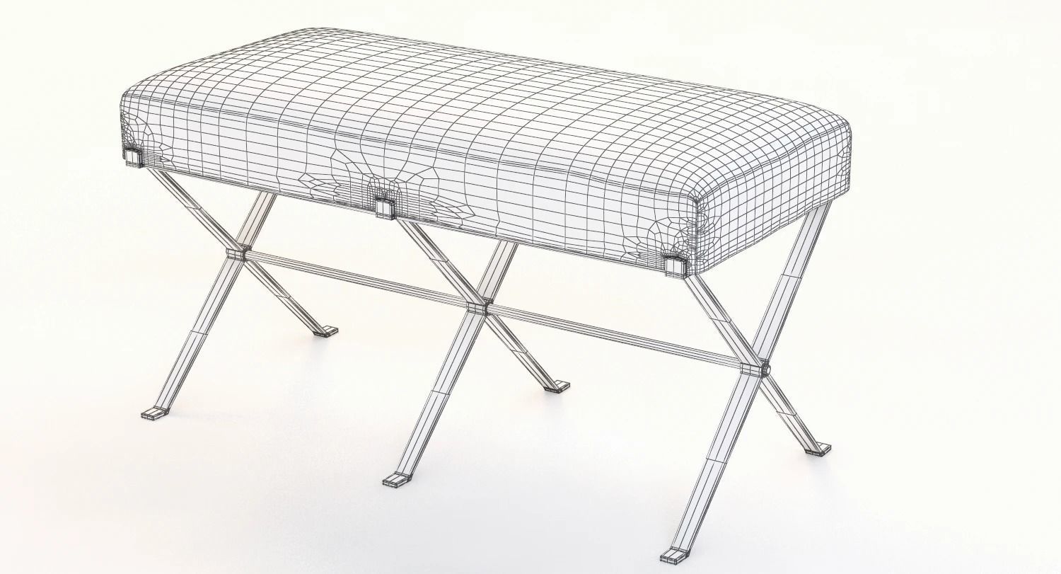 Madame X Bench 3D model_10