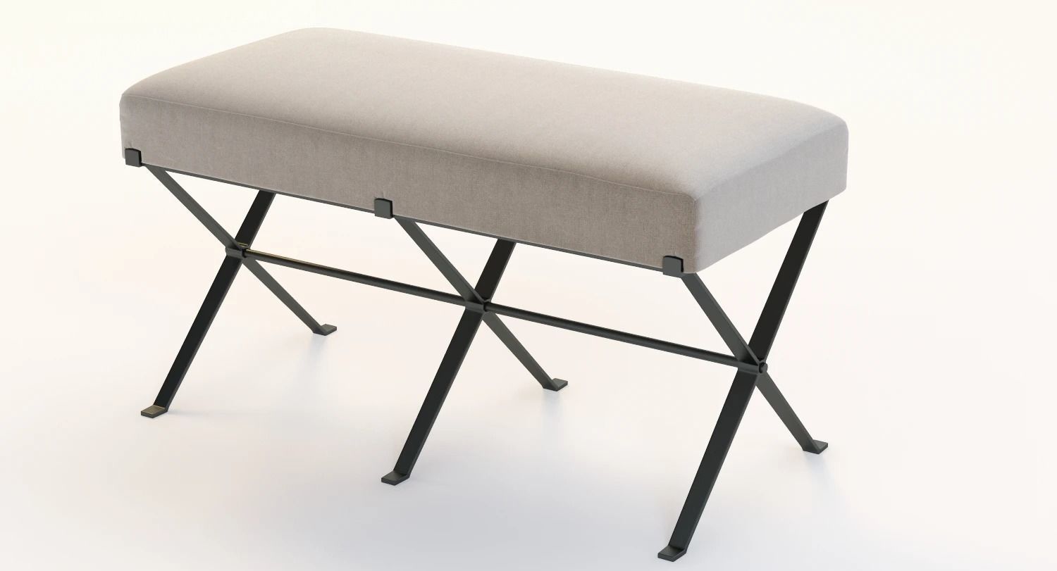 Madame X Bench 3D model_3