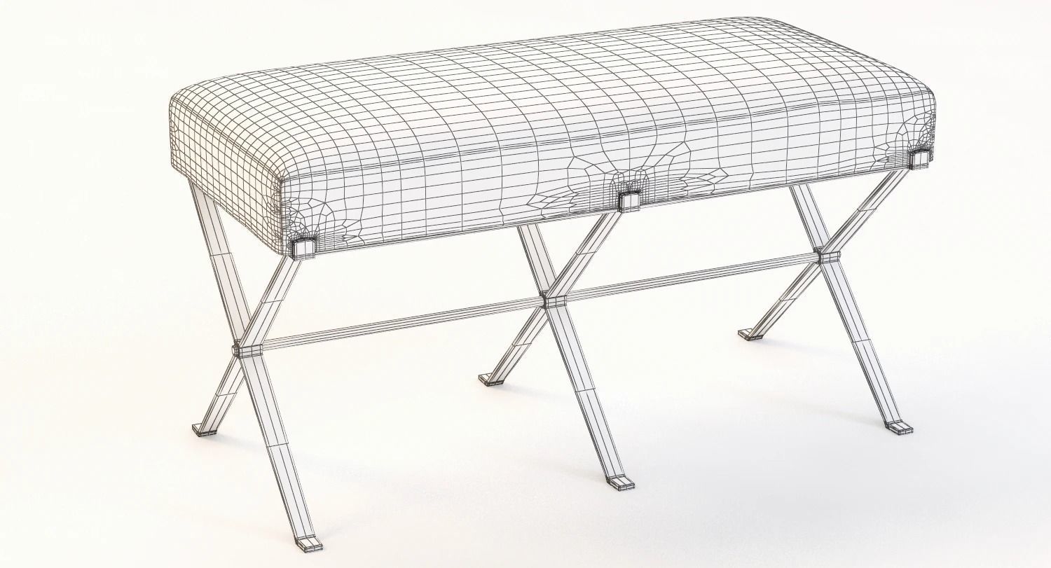 Madame X Bench 3D model_9