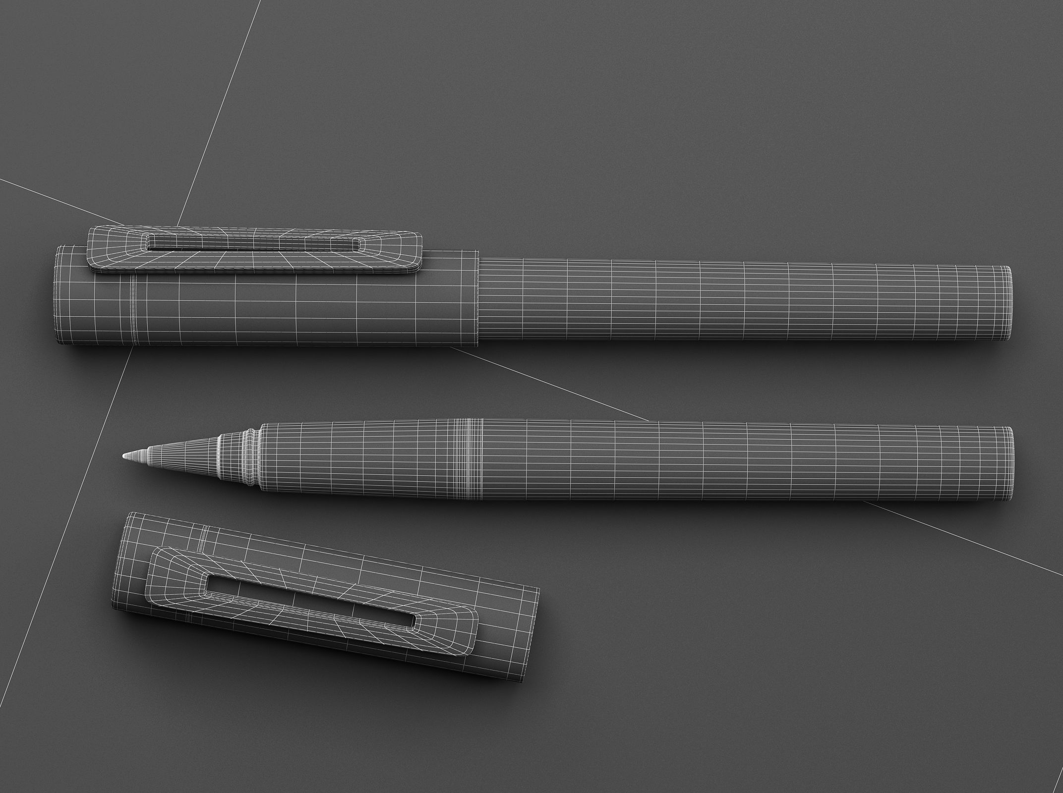 Roller Ball Pen 3D model_1