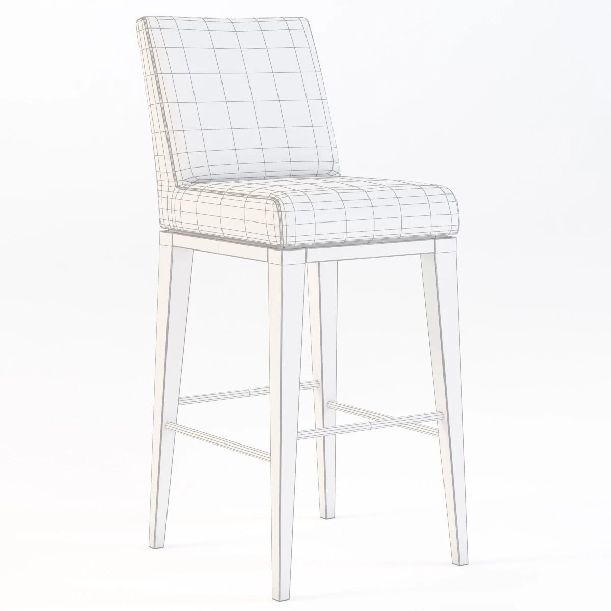Loewenstein 9557b Elide Back Barstool 3D model_3