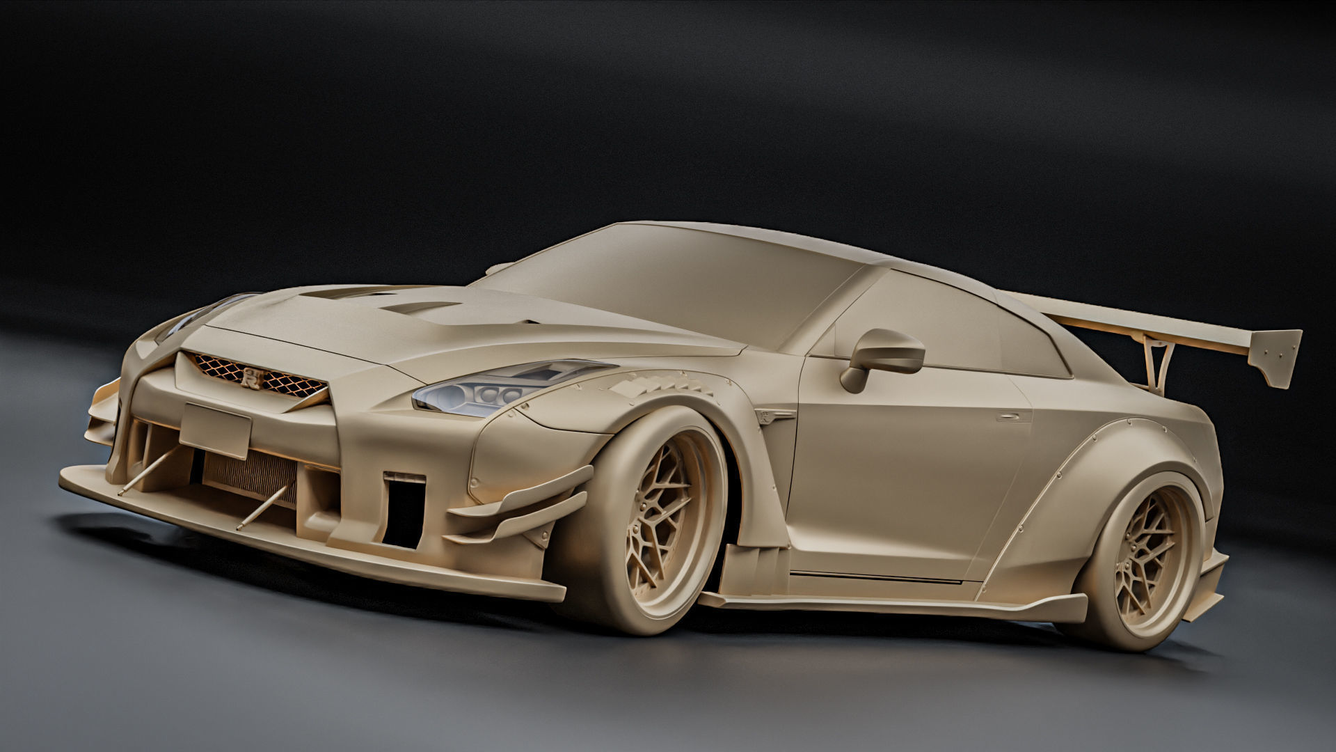 Nissan GTR R35 Liberty Walk Type 2 3D model_14