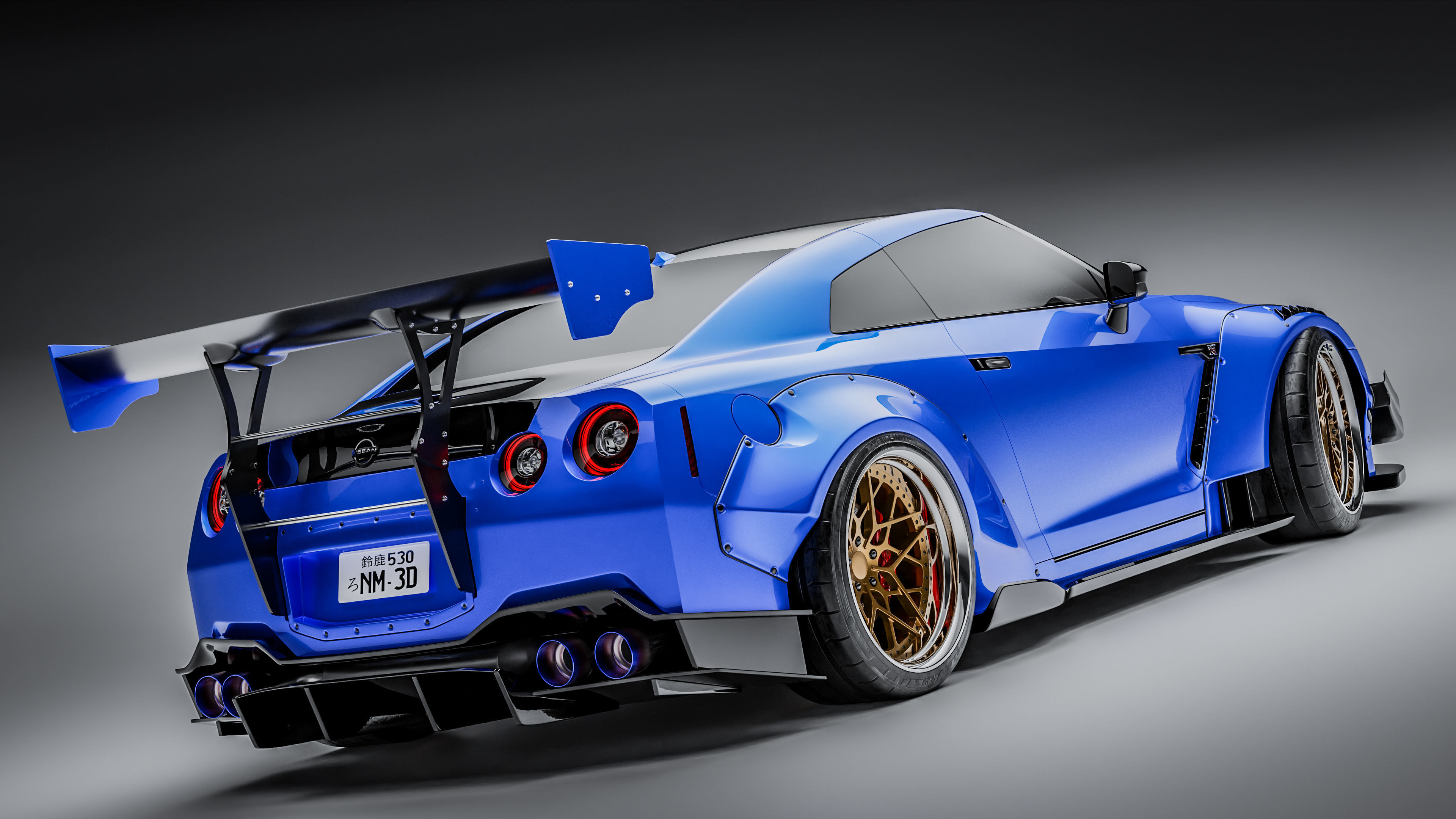 Nissan GTR R35 Liberty Walk Type 2 3D model_3