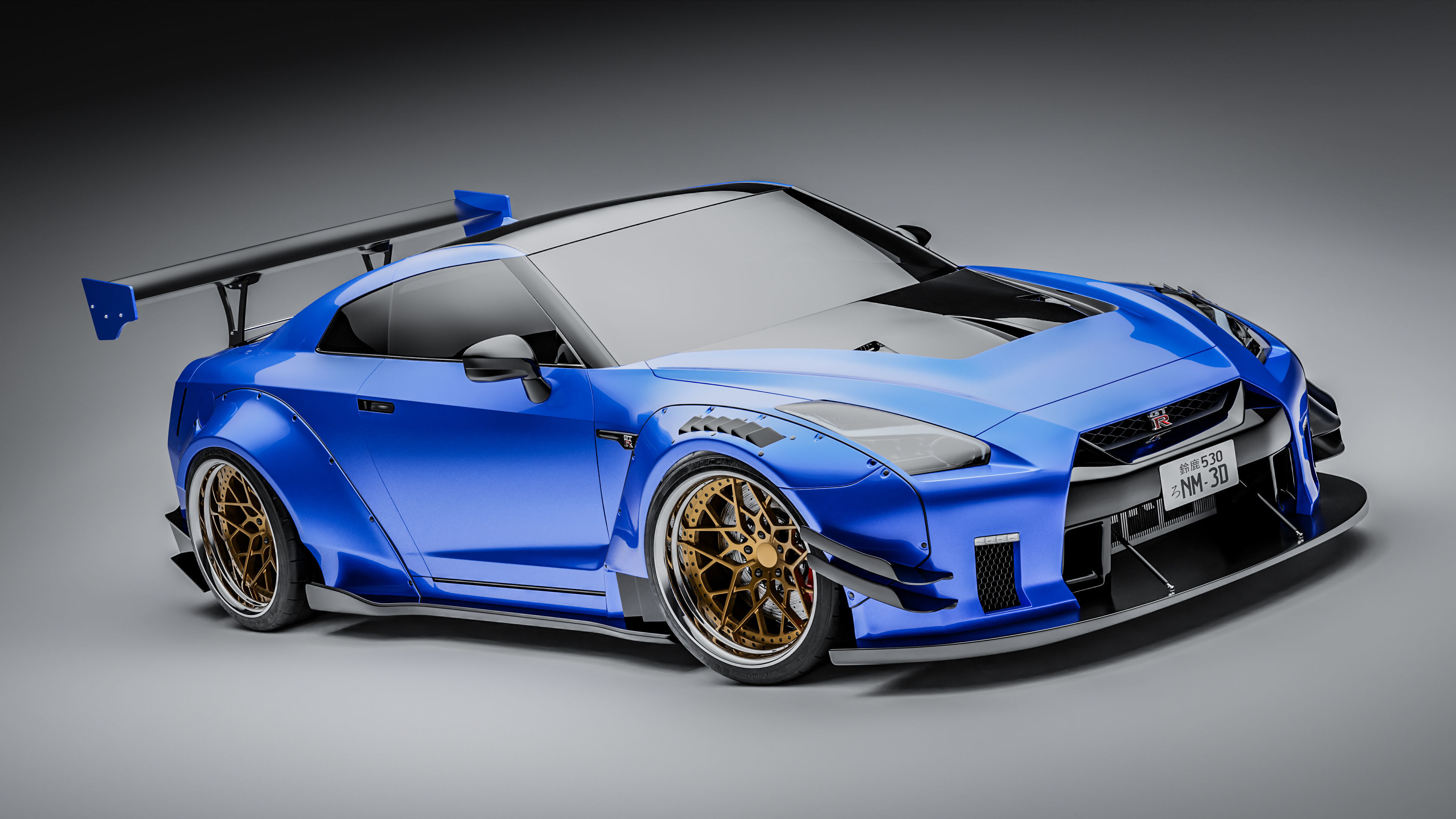 Nissan GTR R35 Liberty Walk Type 2 3D model_1