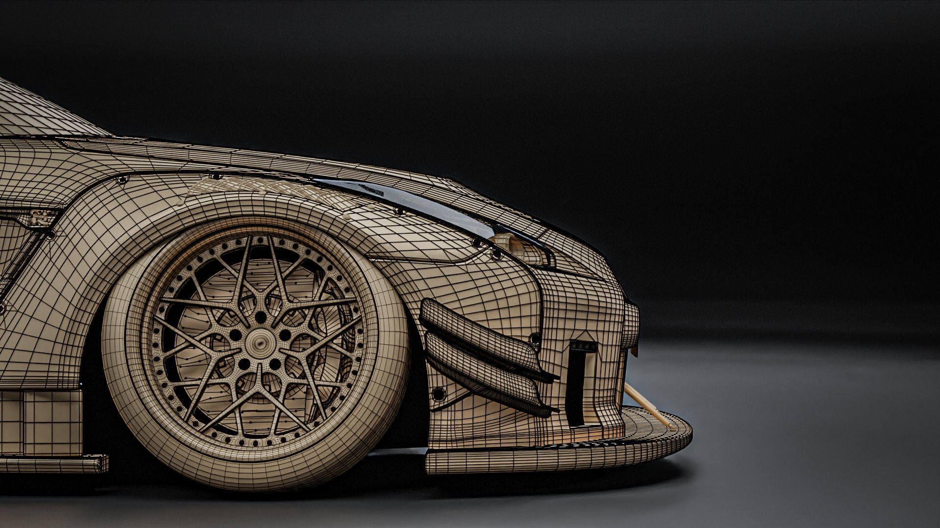 Nissan GTR R35 Liberty Walk Type 2 3D model_34