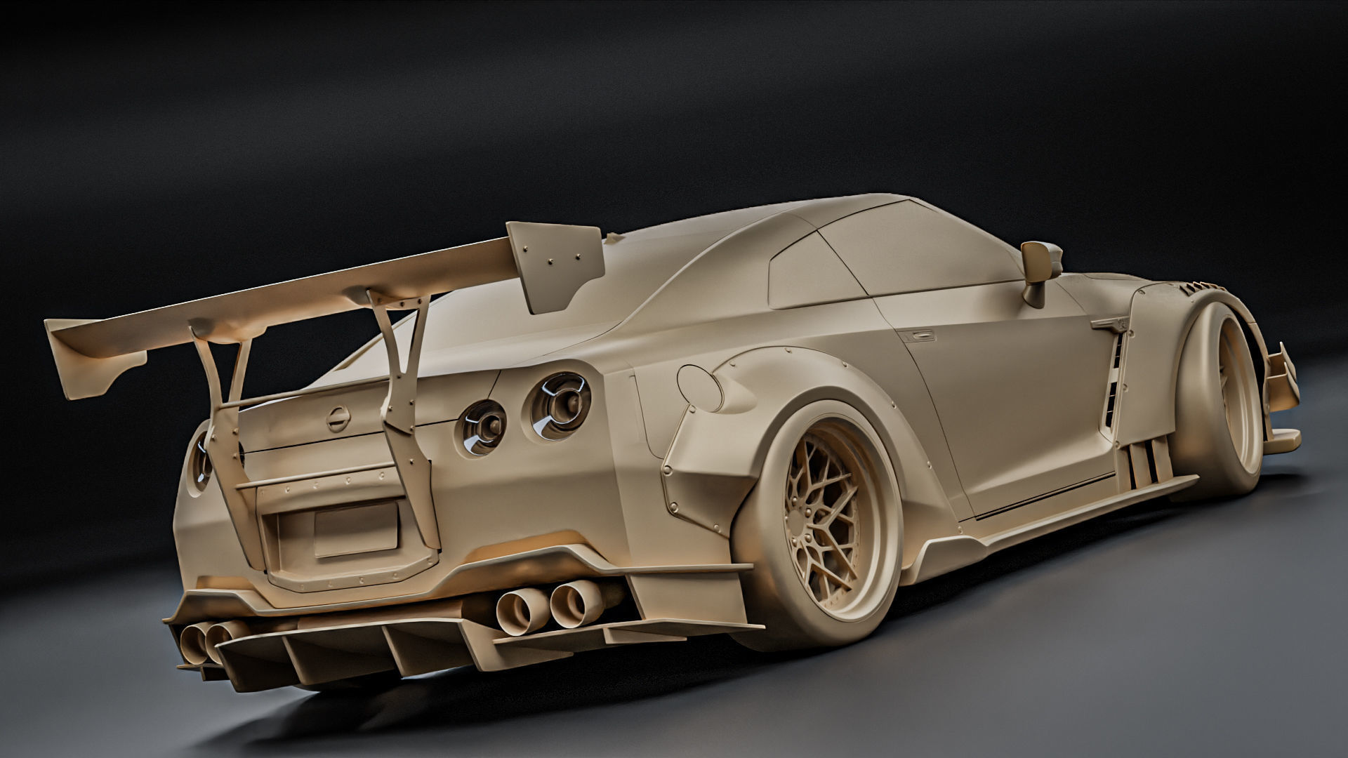 Nissan GTR R35 Liberty Walk Type 2 3D model_15