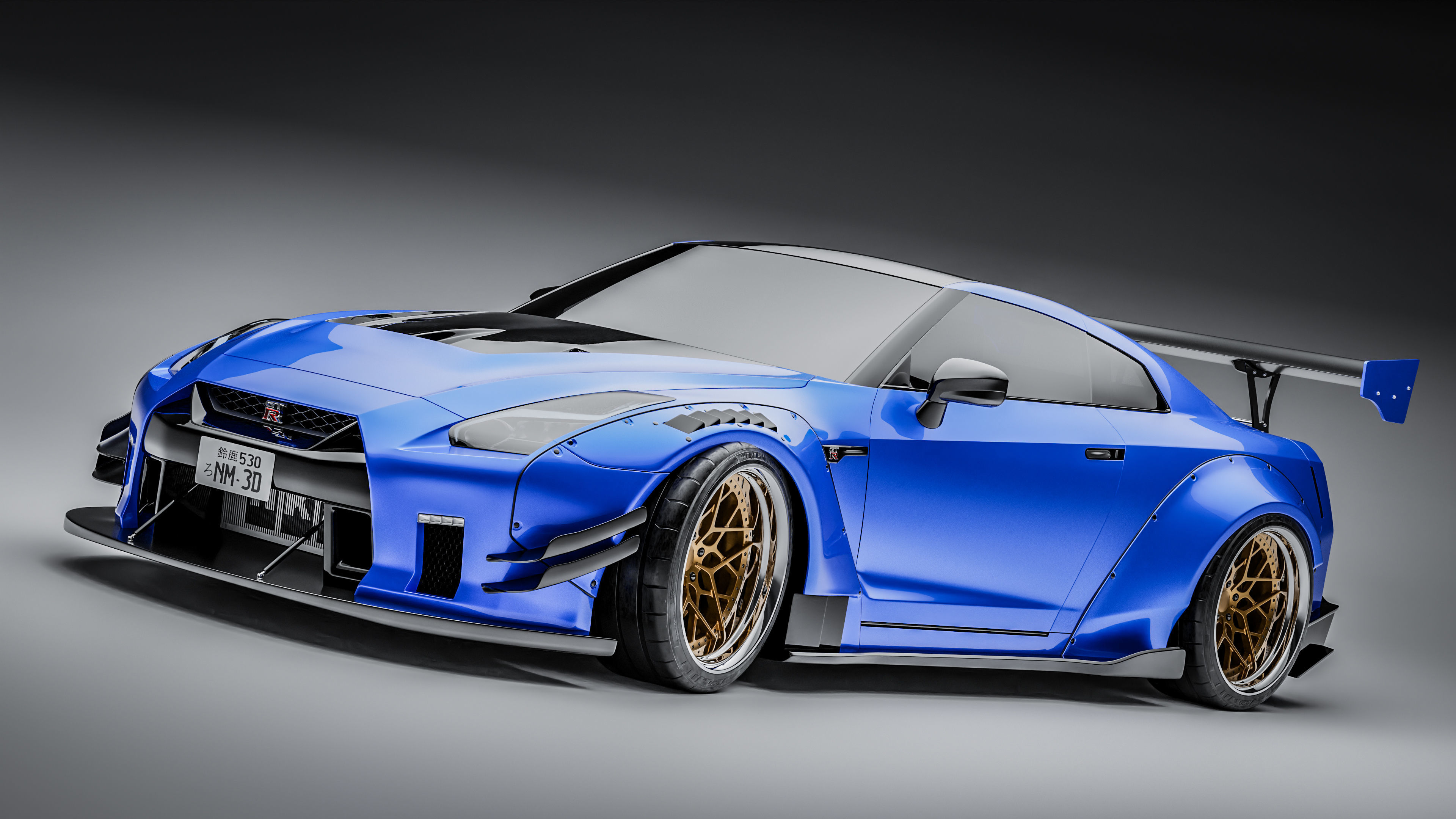 Nissan GTR R35 Liberty Walk Type 2 3D model_2