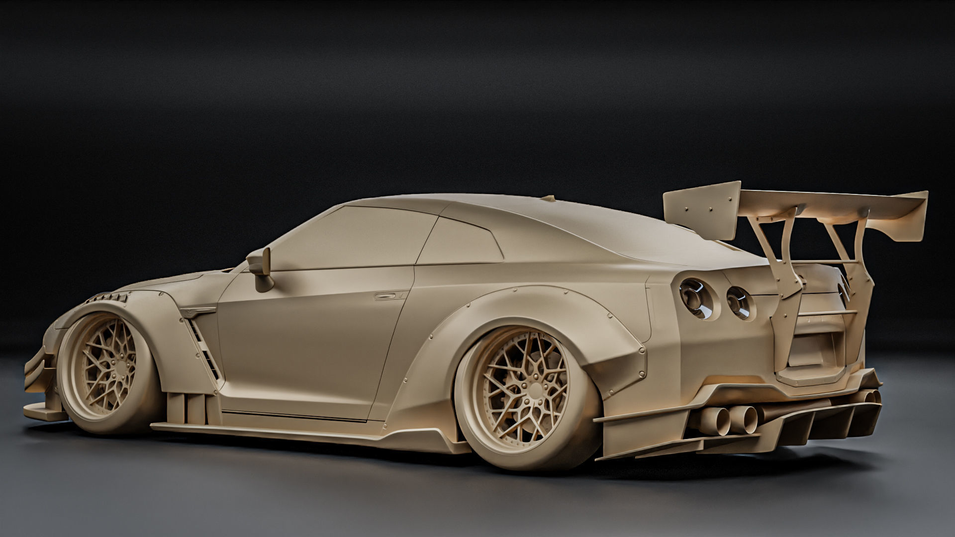 Nissan GTR R35 Liberty Walk Type 2 3D model_24