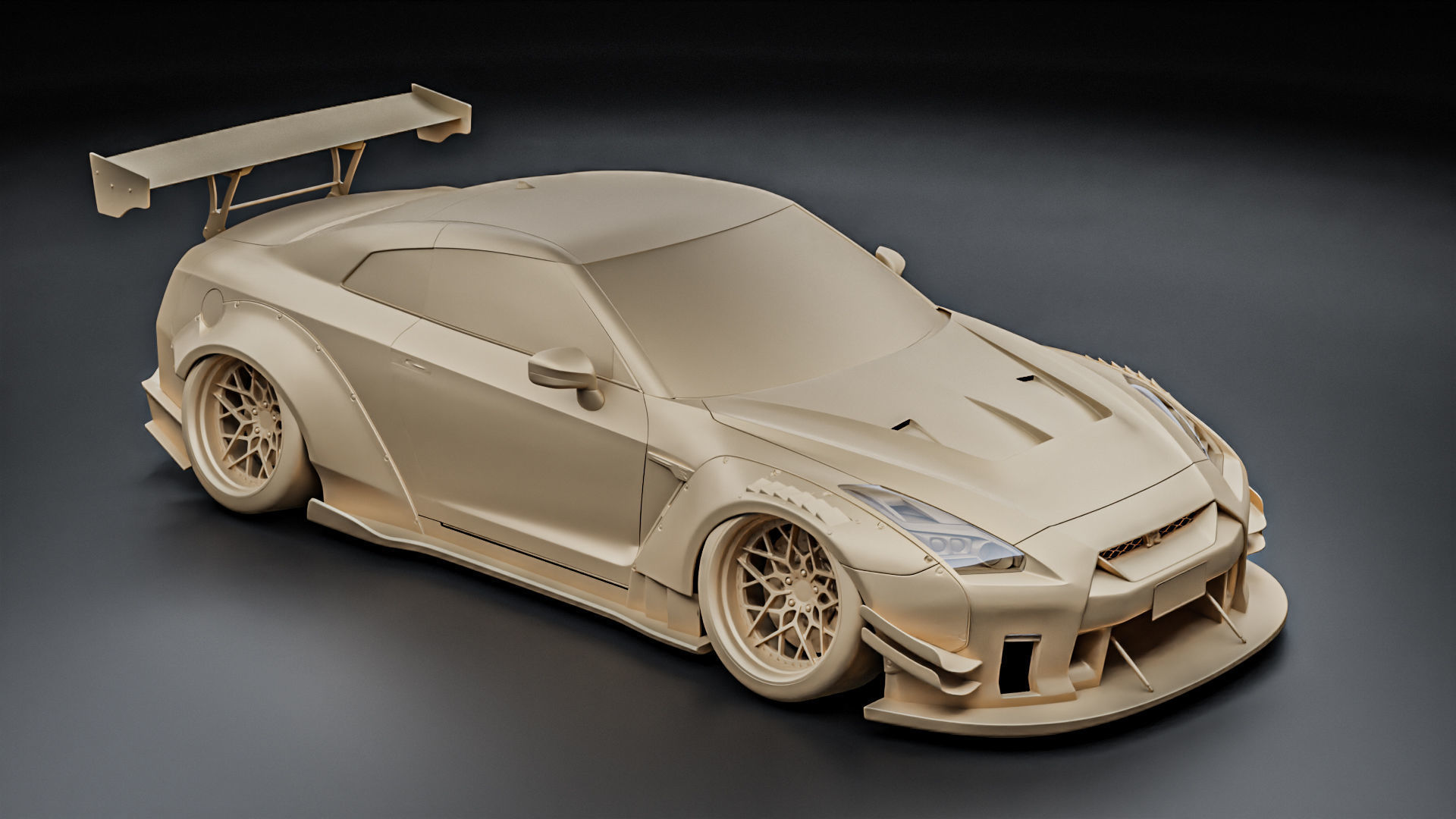 Nissan GTR R35 Liberty Walk Type 2 3D model_21