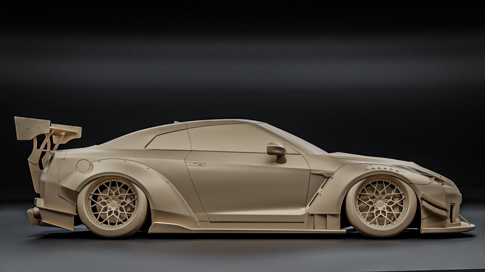 Nissan GTR R35 Liberty Walk Type 2 3D model_16