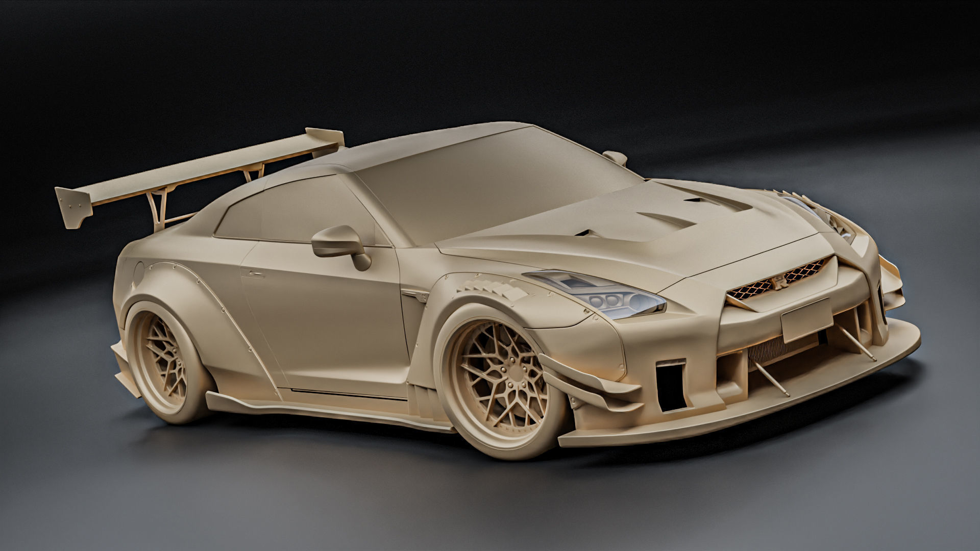 Nissan GTR R35 Liberty Walk Type 2 3D model_13