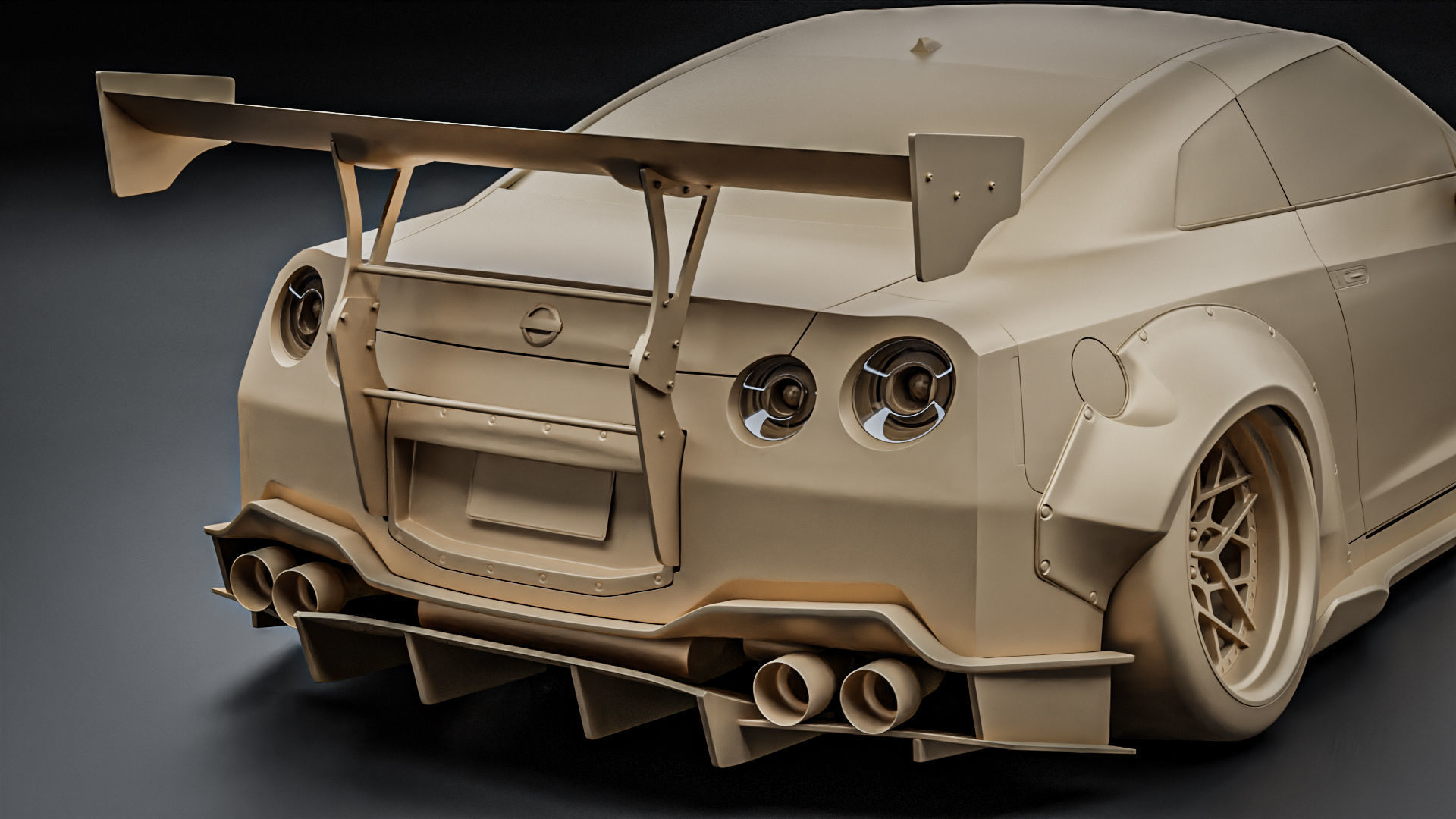 Nissan GTR R35 Liberty Walk Type 2 3D model_18