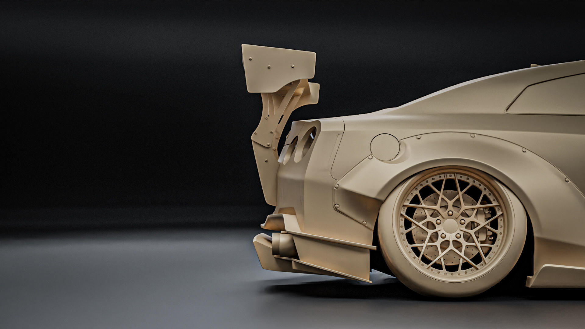 Nissan GTR R35 Liberty Walk Type 2 3D model_23