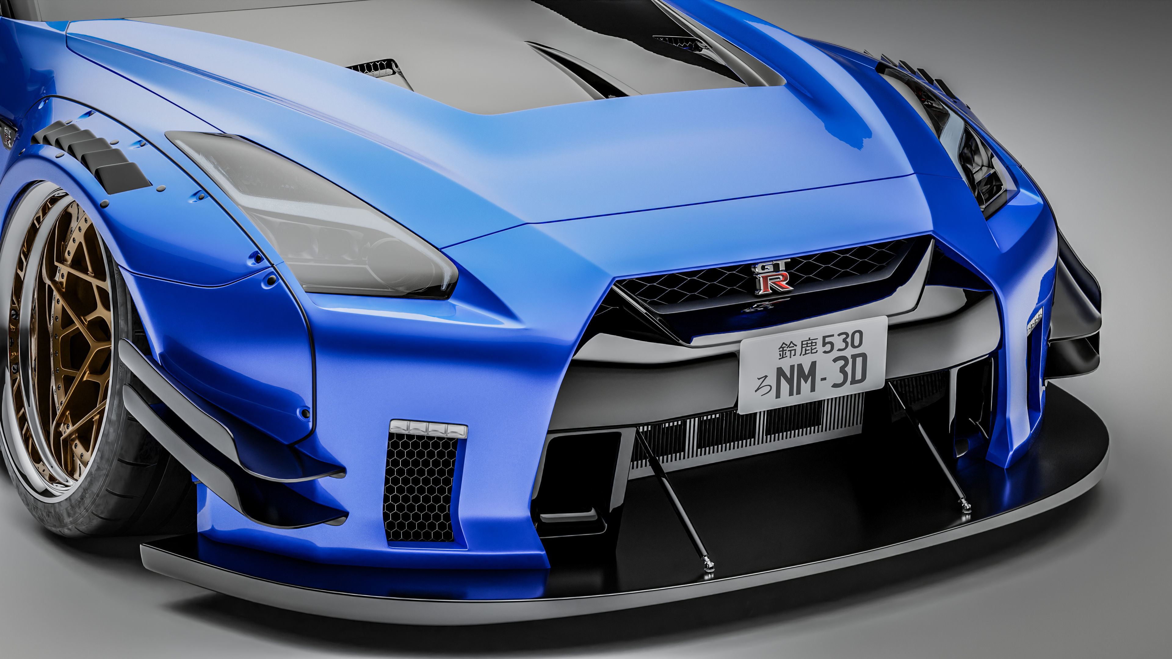 Nissan GTR R35 Liberty Walk Type 2 3D model_5