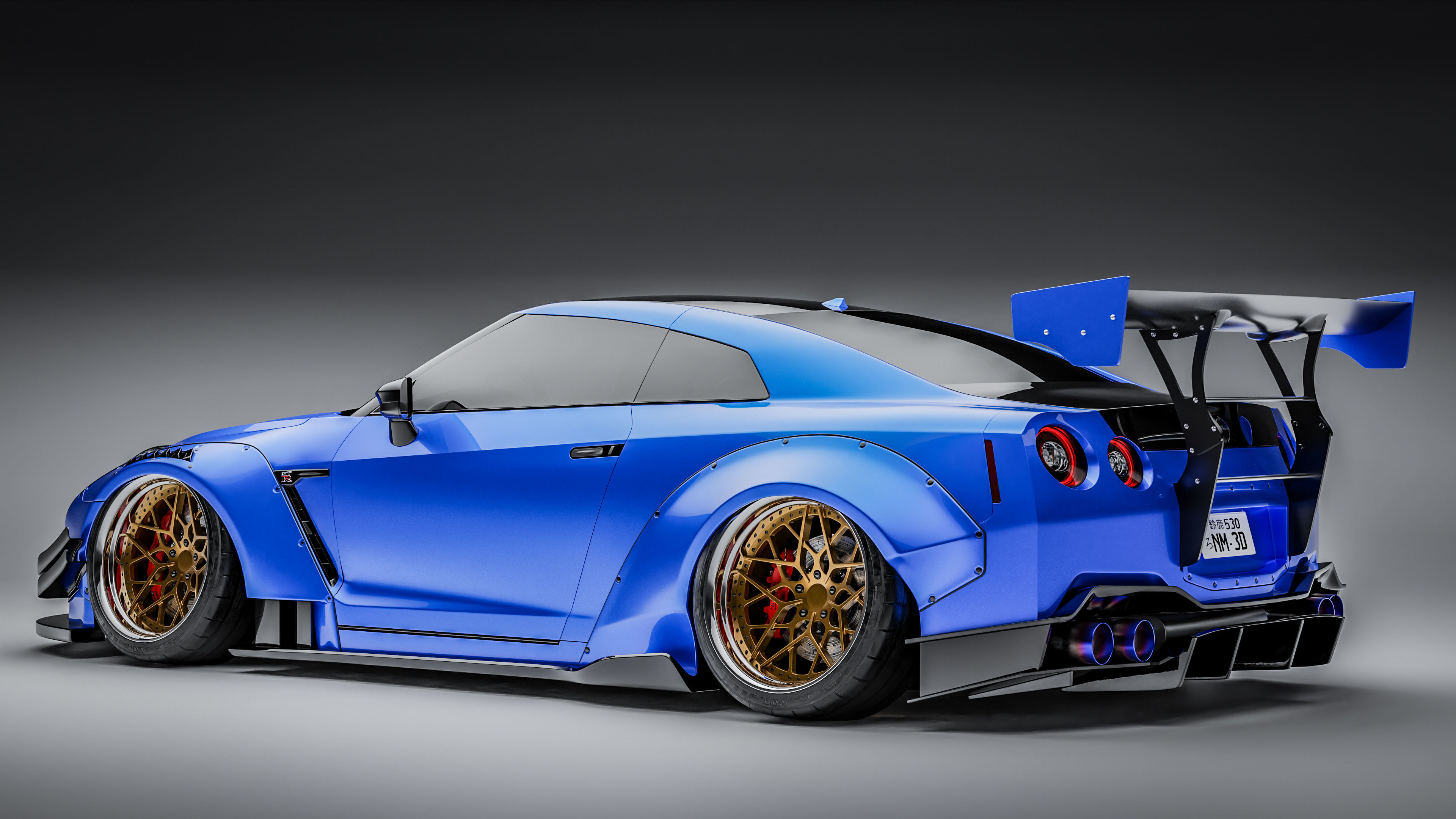 Nissan GTR R35 Liberty Walk Type 2 3D model_12