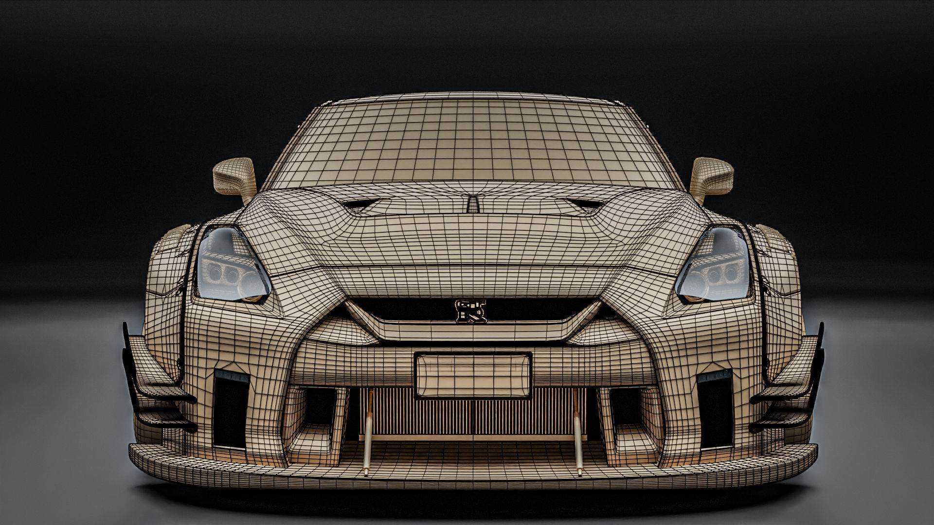 Nissan GTR R35 Liberty Walk Type 2 3D model_31