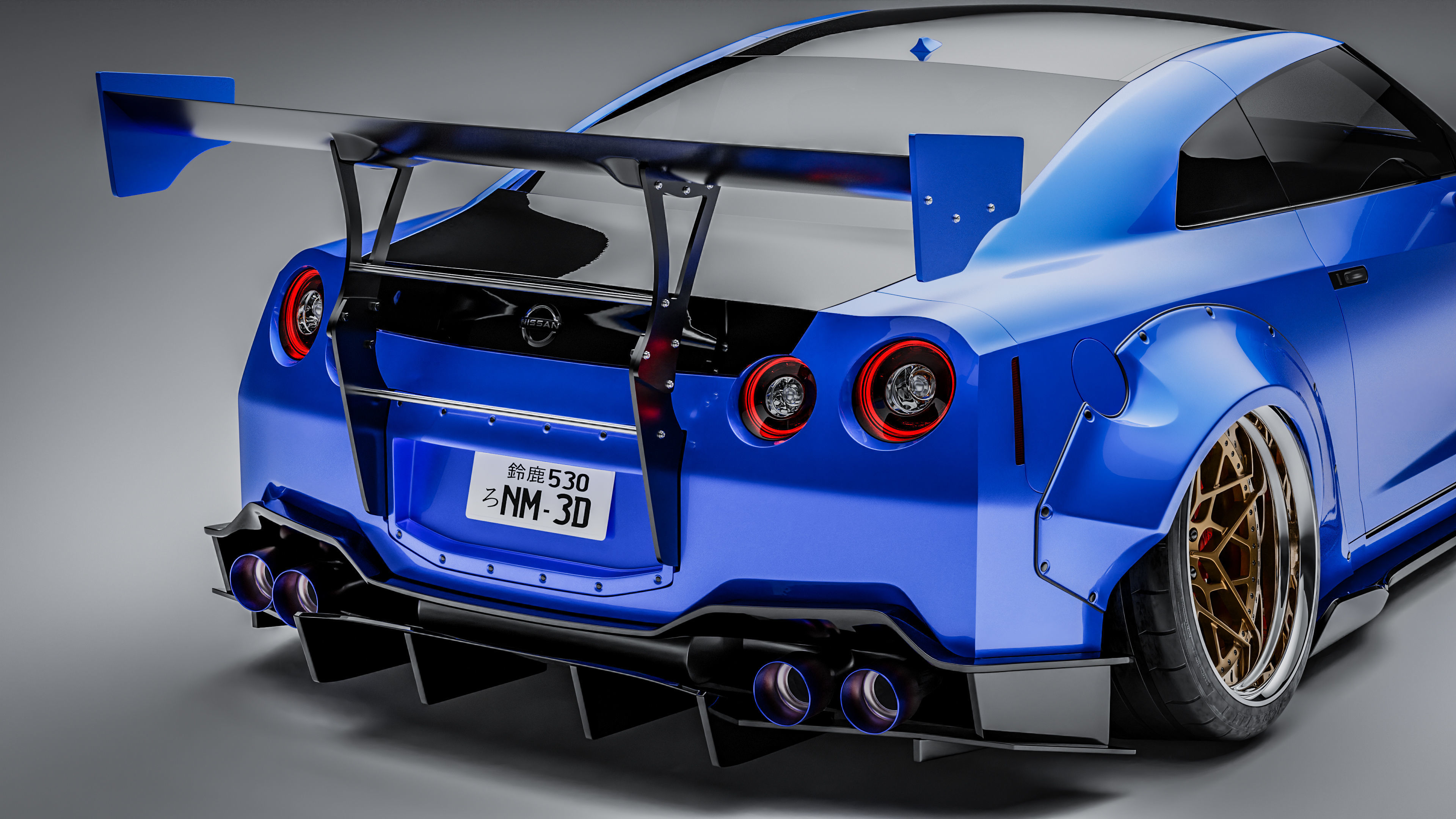Nissan GTR R35 Liberty Walk Type 2 3D model_6