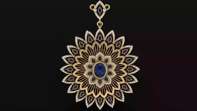 Gold Necklace Mandala