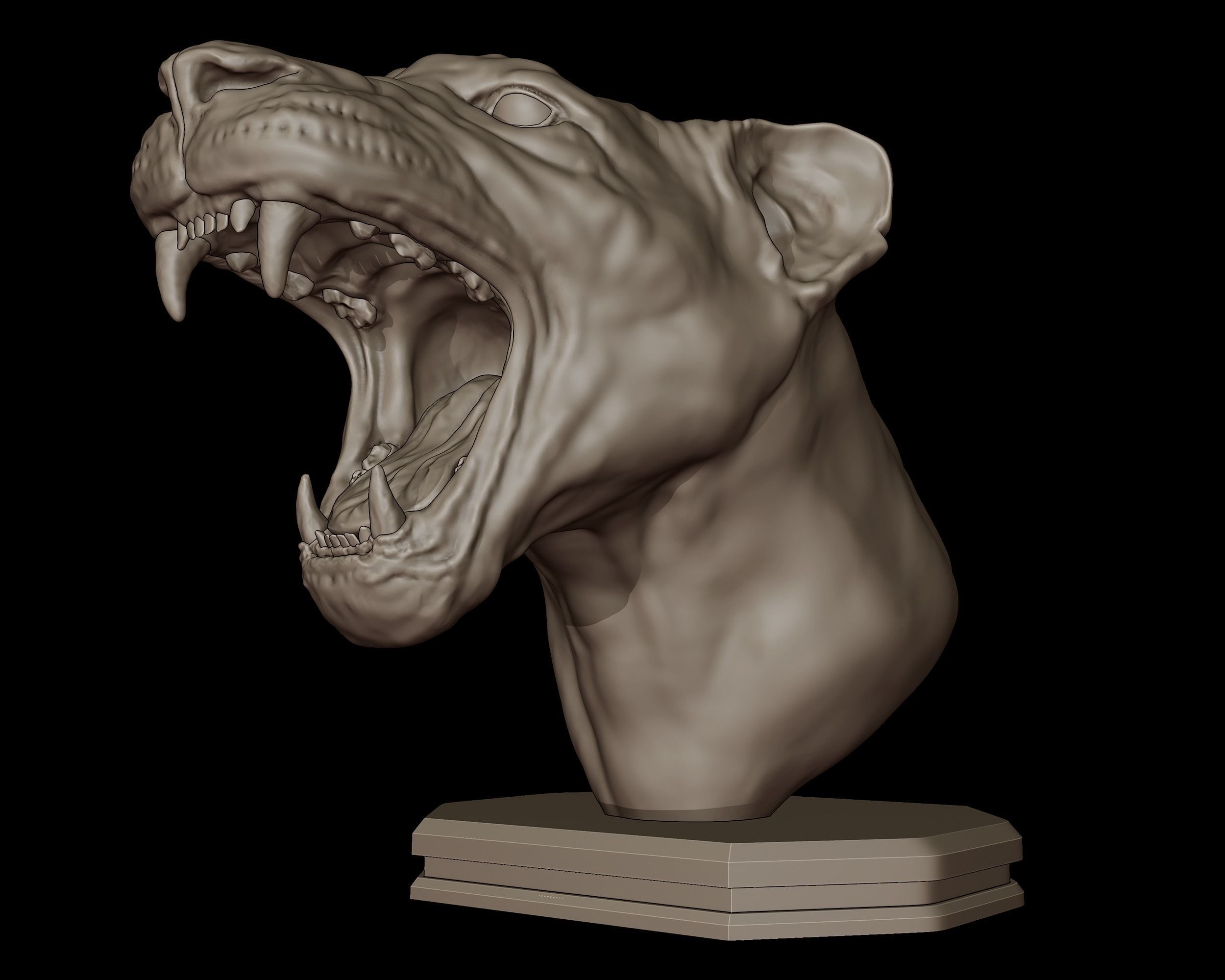 Lioness Bust 3D Print Model 3D print model_6
