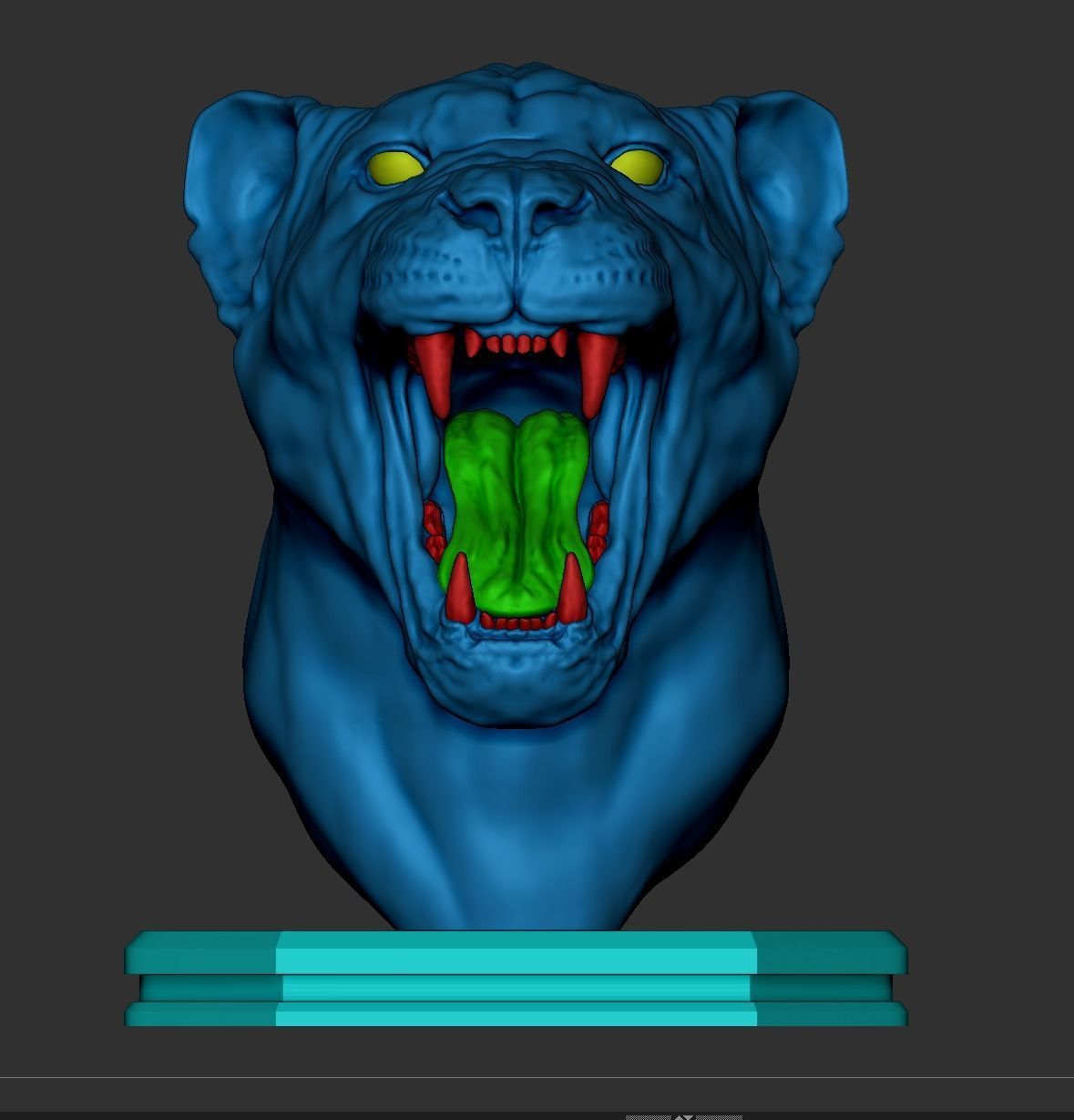 Lioness Bust 3D Print Model 3D print model_8